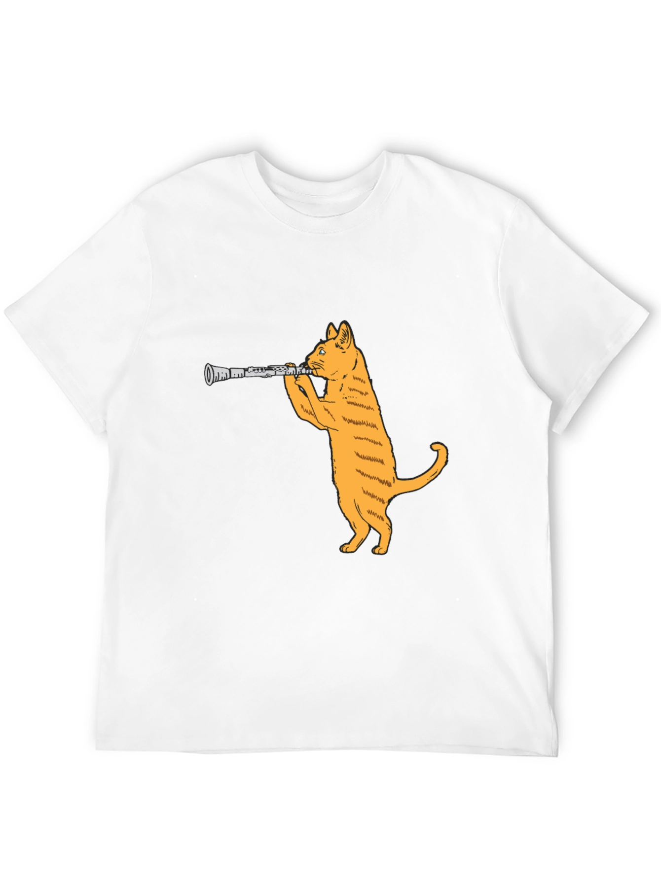 Cat Clarinet Black T-Shirt