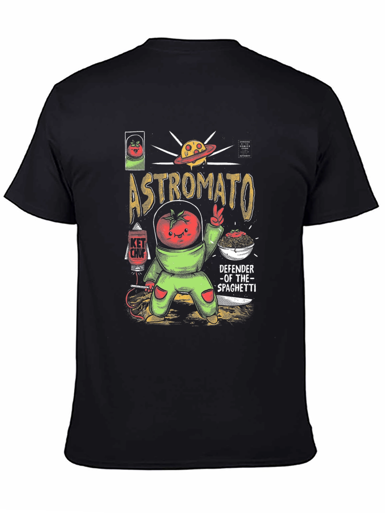 Astromato T-Shirt: Defender of Spaghetti