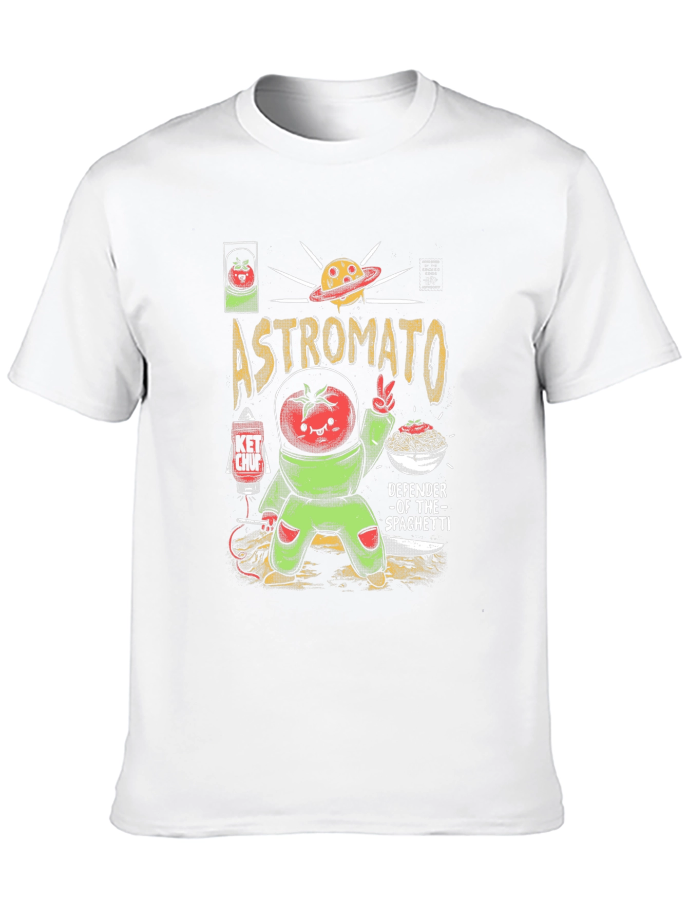 Astromato T-Shirt: Defender of Spaghetti
