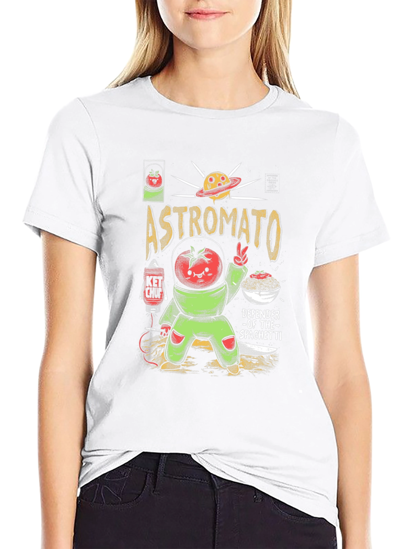 Astromato T-Shirt: Defender of Spaghetti