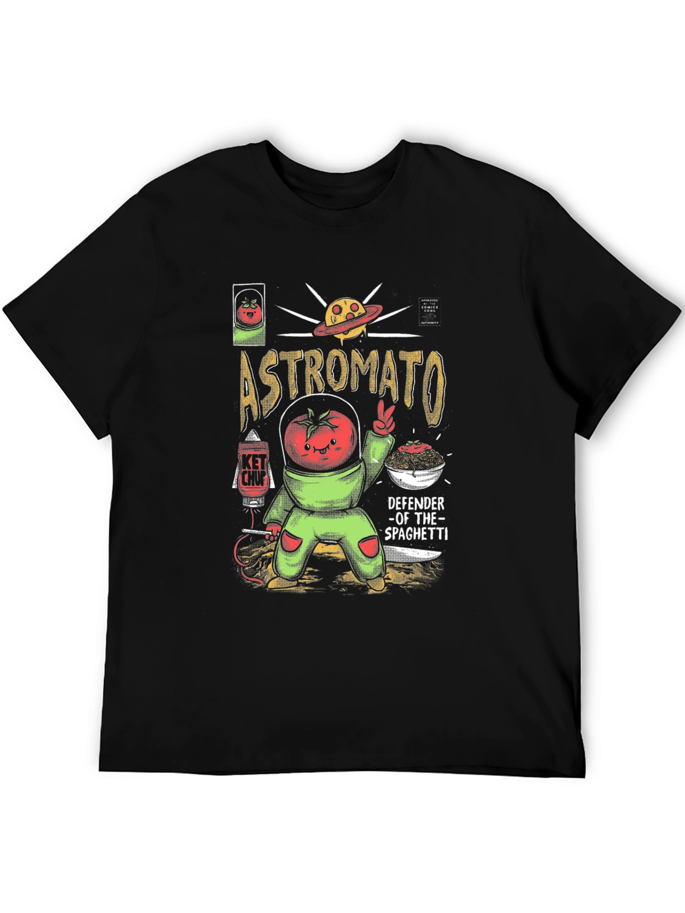 Astromato T-Shirt: Defender of Spaghetti