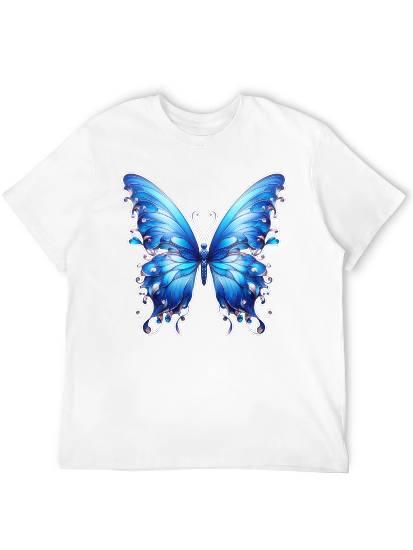Butterfly Graphic Tee - Stylish Mens Black T-Shirt