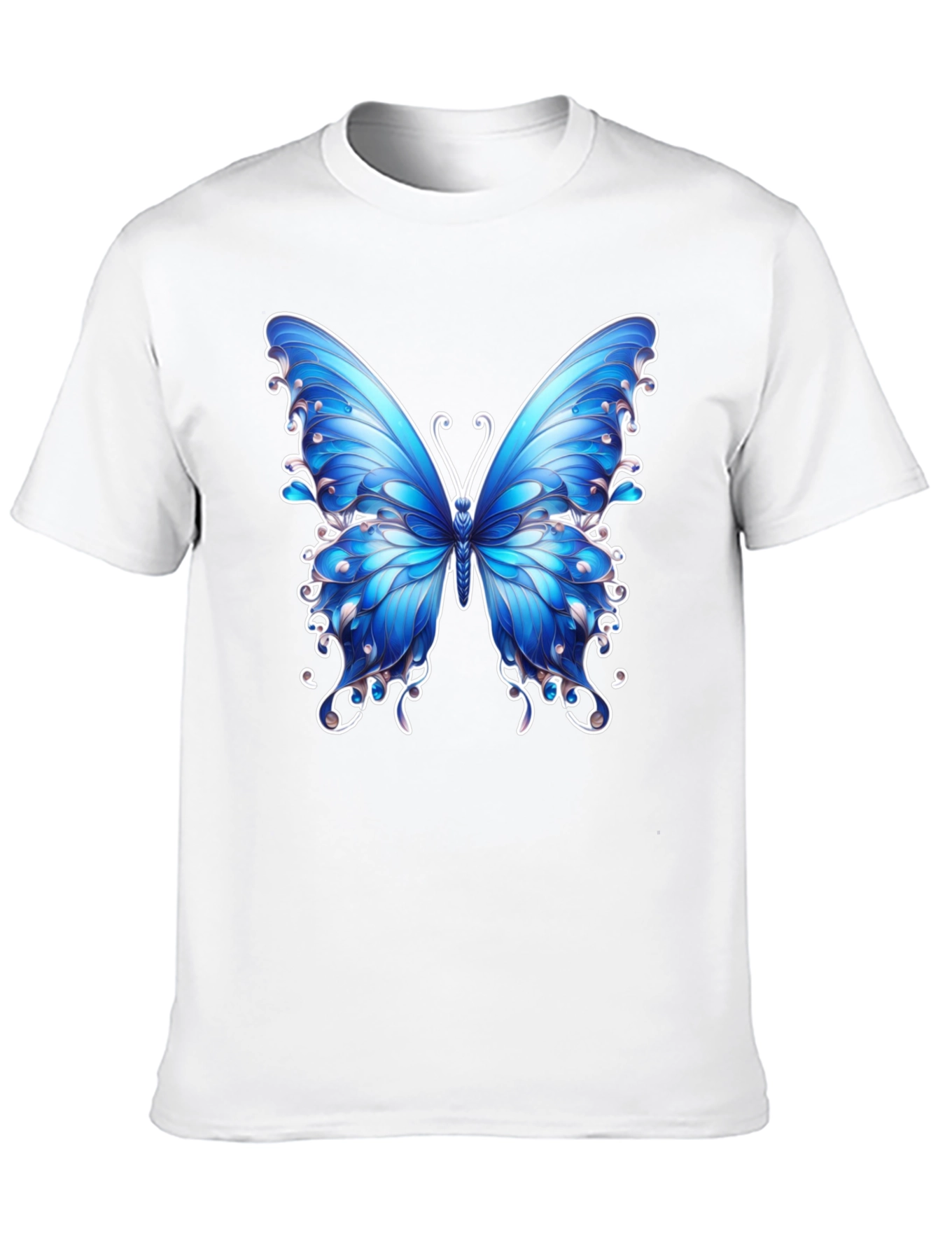 Butterfly Graphic Tee - Stylish Mens Black T-Shirt