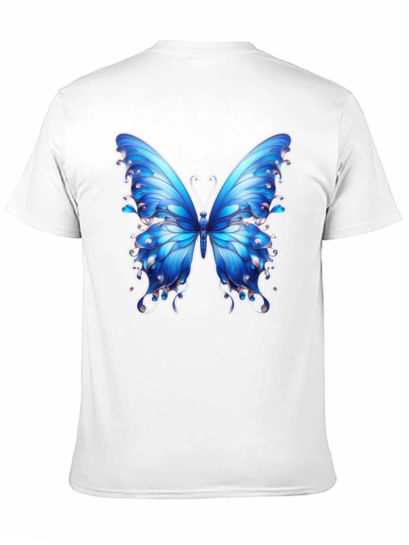 Butterfly Graphic Tee - Stylish Mens Black T-Shirt