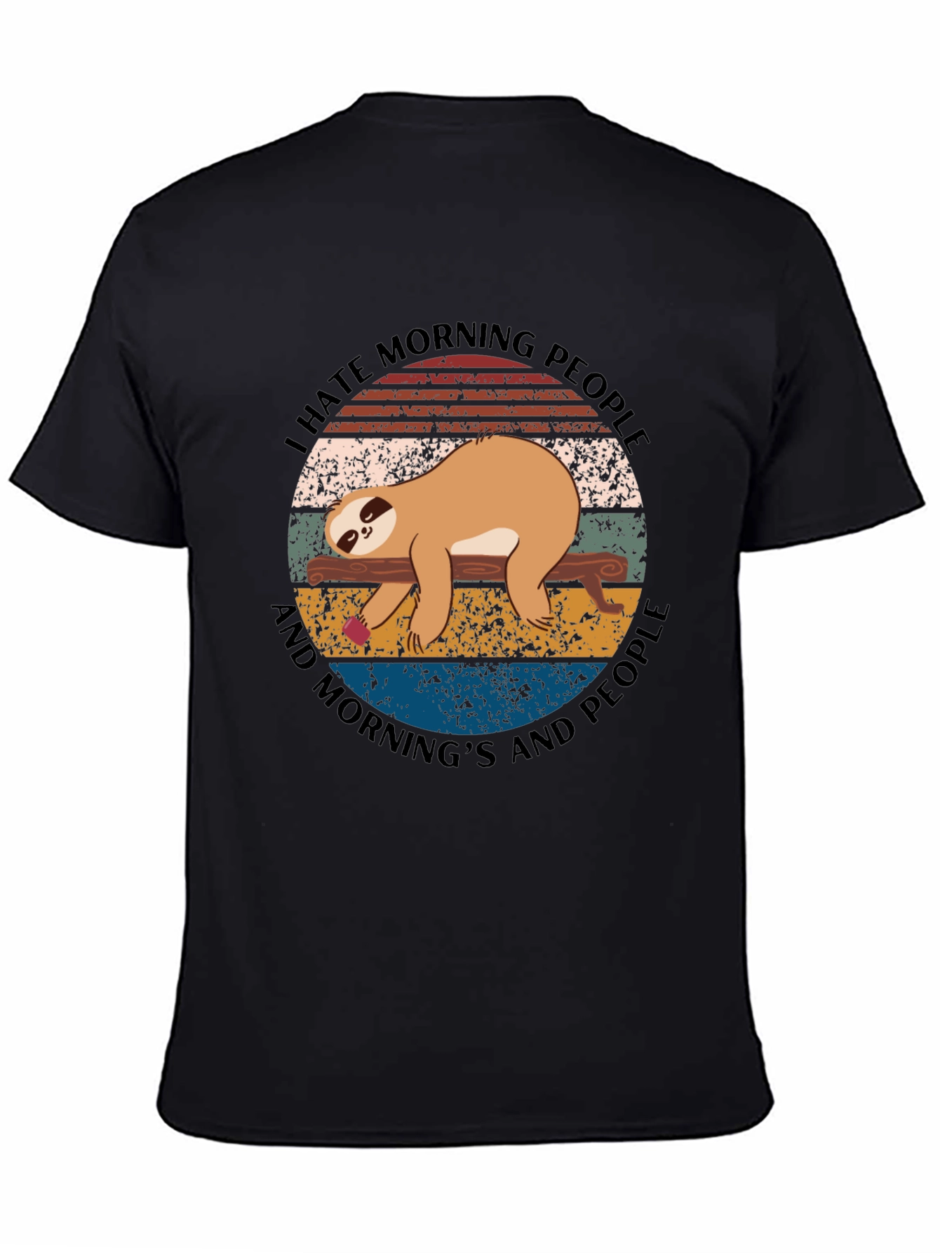 I Hate Morning People Sloth Graphic Tee