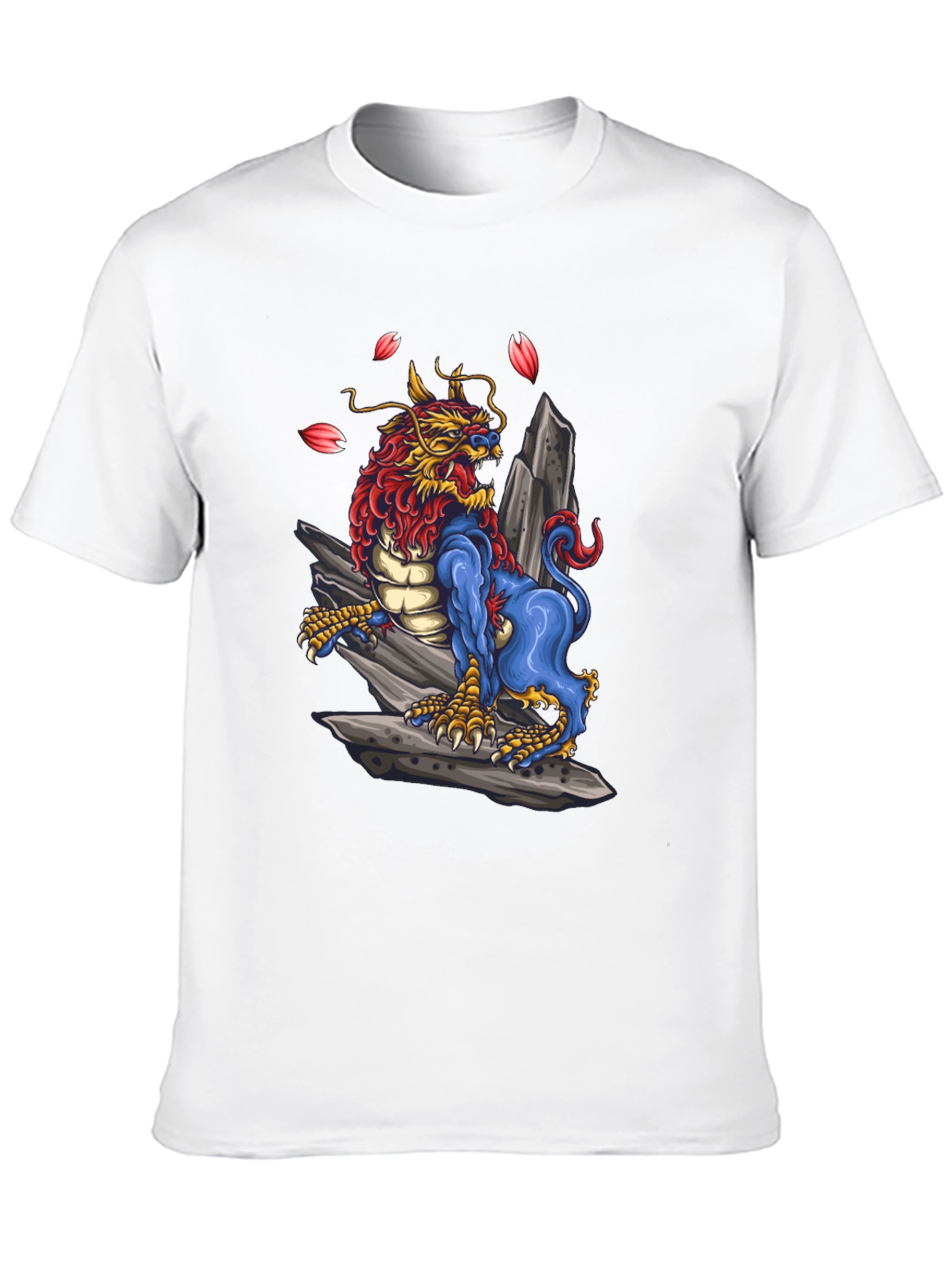 Dragon Foo Dog Graphic Tee - Unique Design