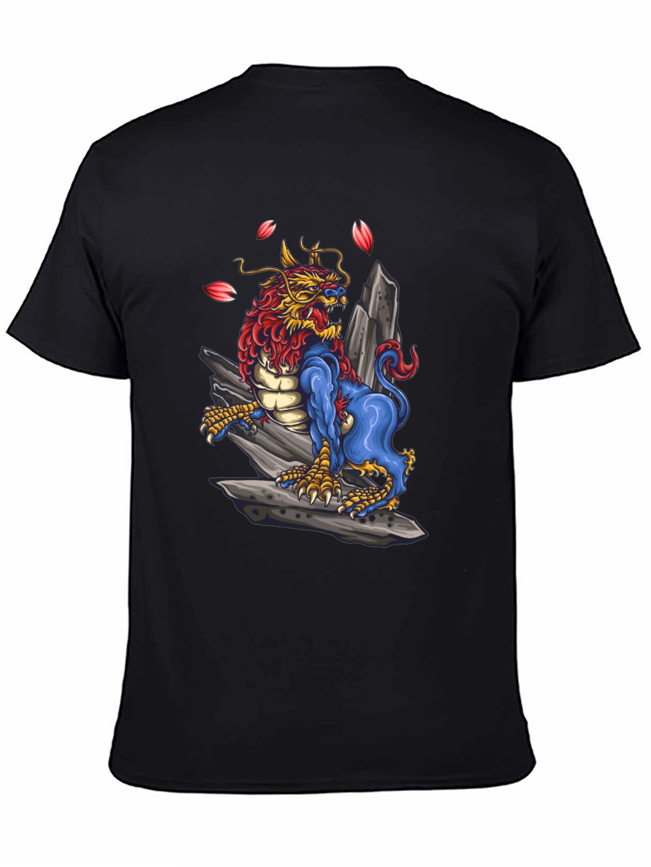 Dragon Foo Dog Graphic Tee - Unique Design