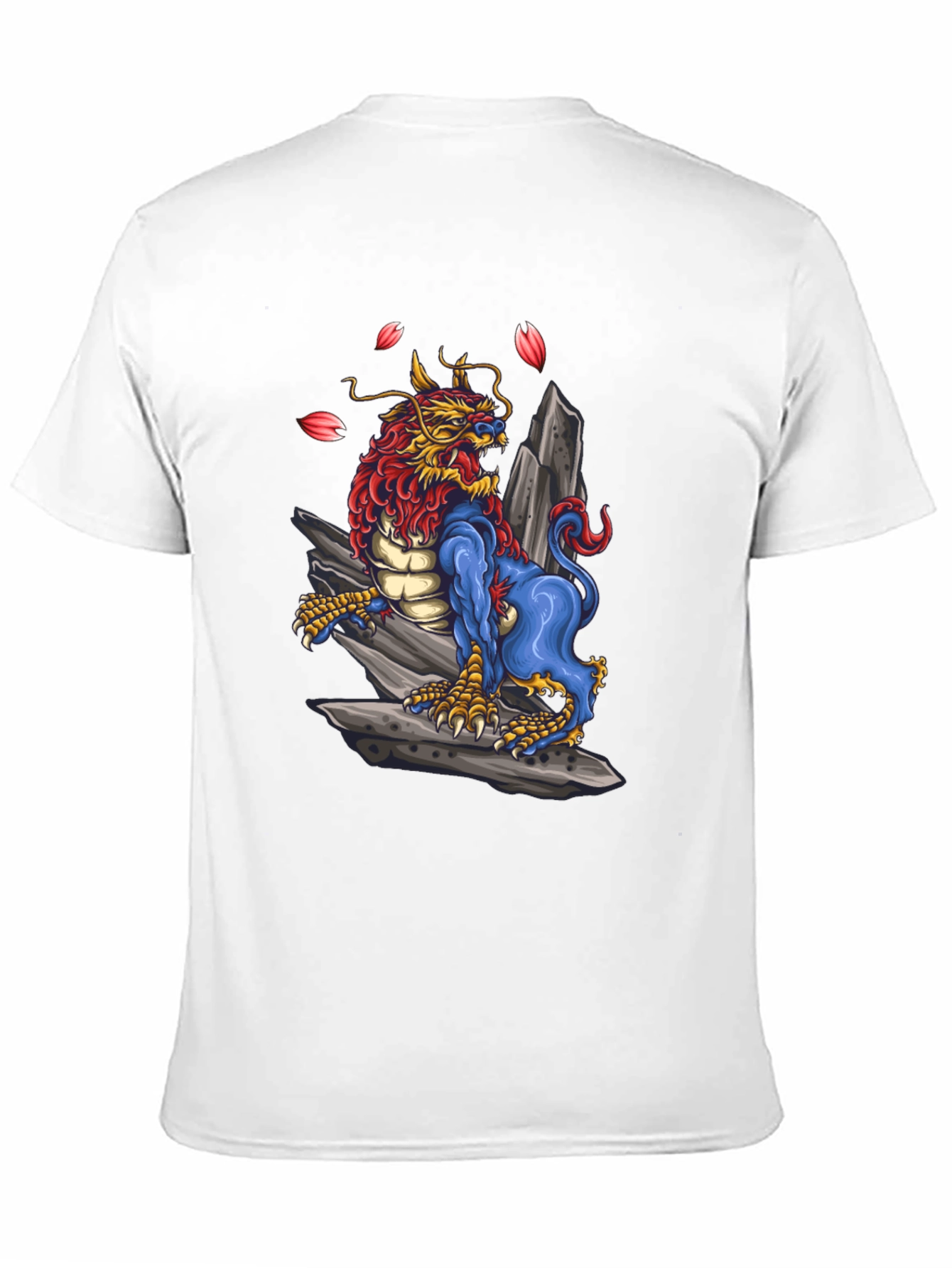 Dragon Foo Dog Graphic Tee - Unique Design