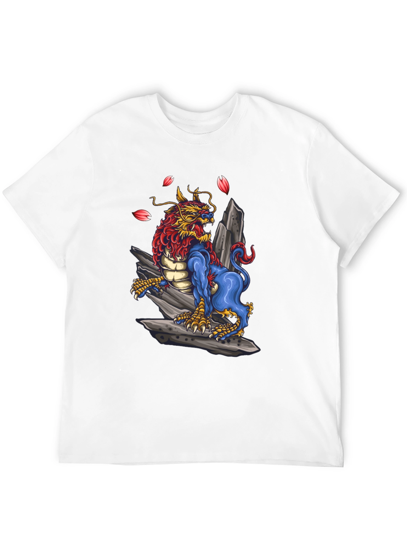 Dragon Foo Dog Graphic Tee - Unique Design