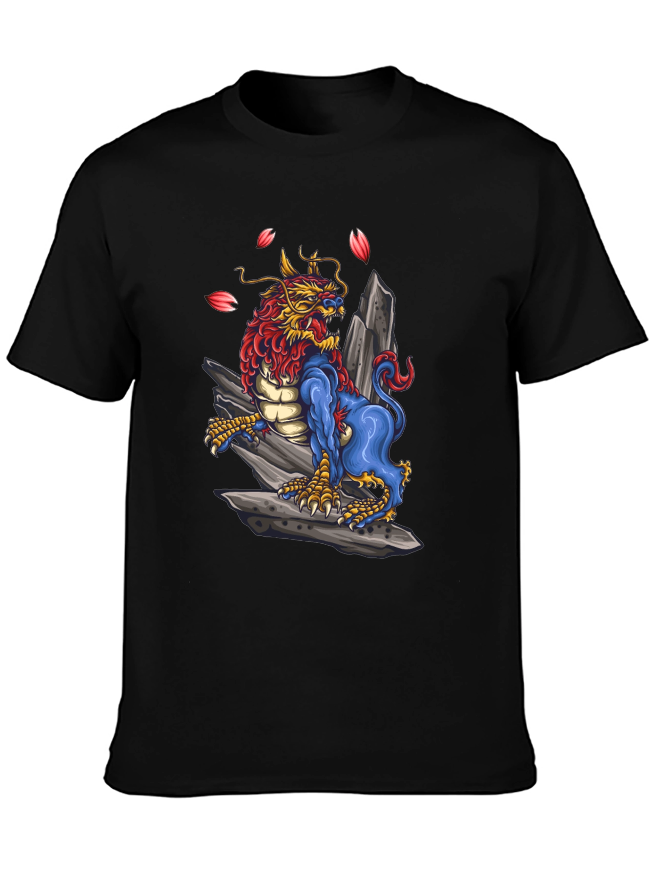 Dragon Foo Dog Graphic Tee - Unique Design