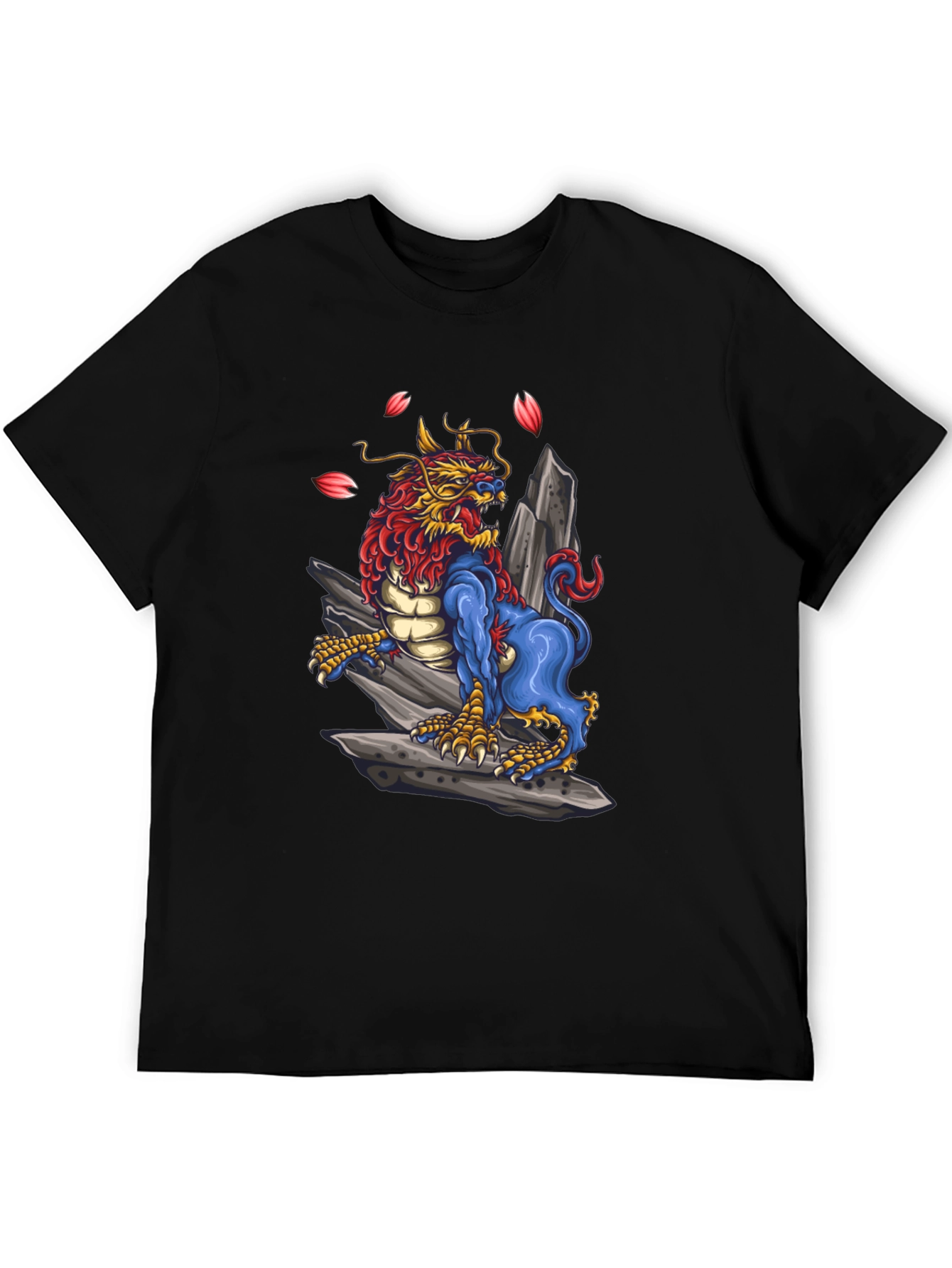 Dragon Foo Dog Graphic Tee - Unique Design