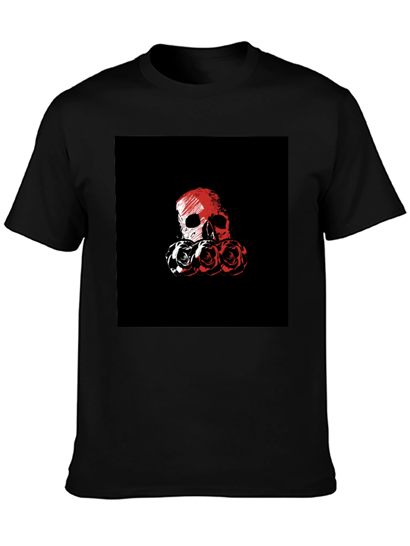 Skull & Roses Graphic Tee - Edgy Streetwear