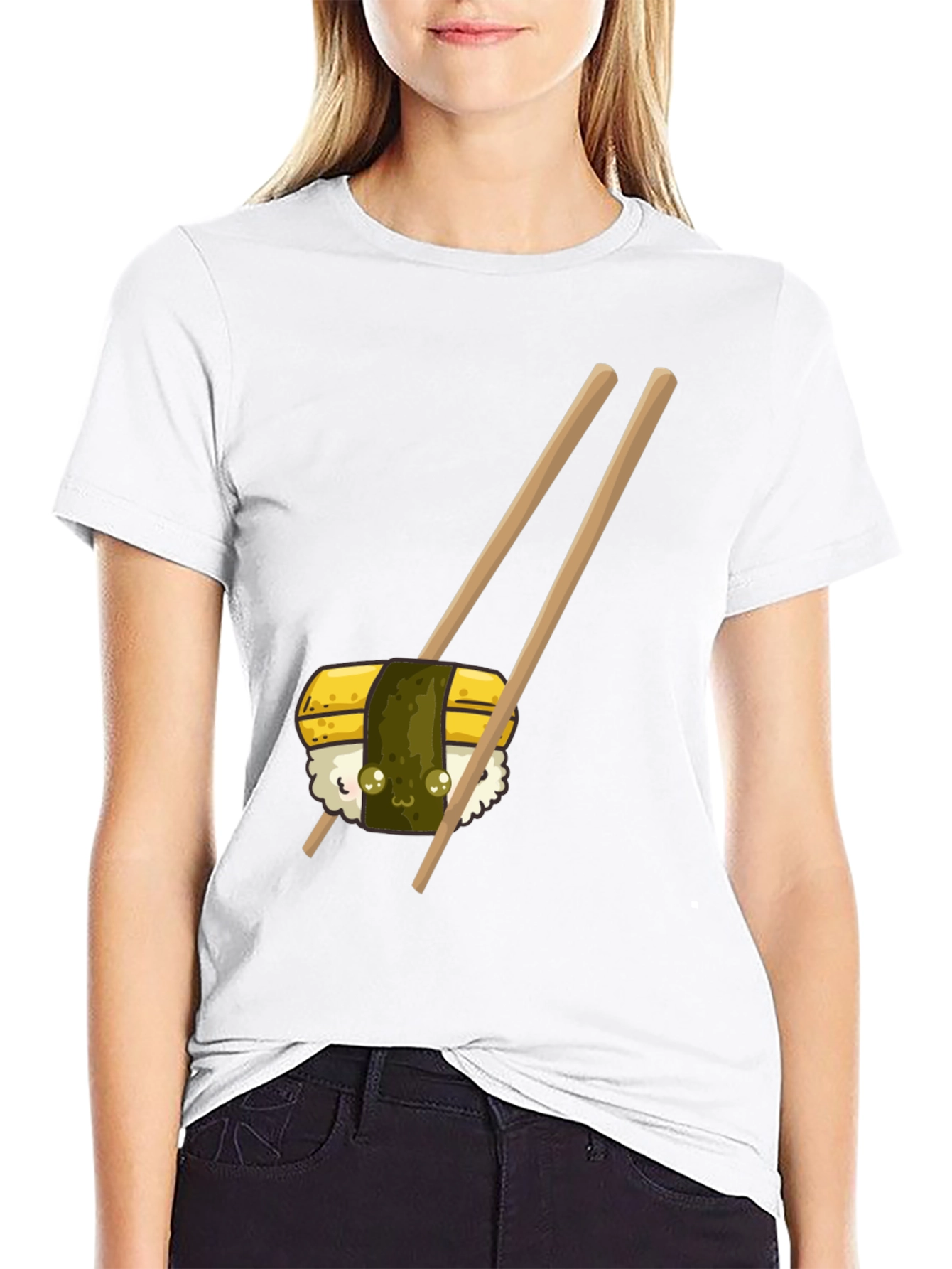 Sushi Graphic Tee -  Unisex Black T-Shirt