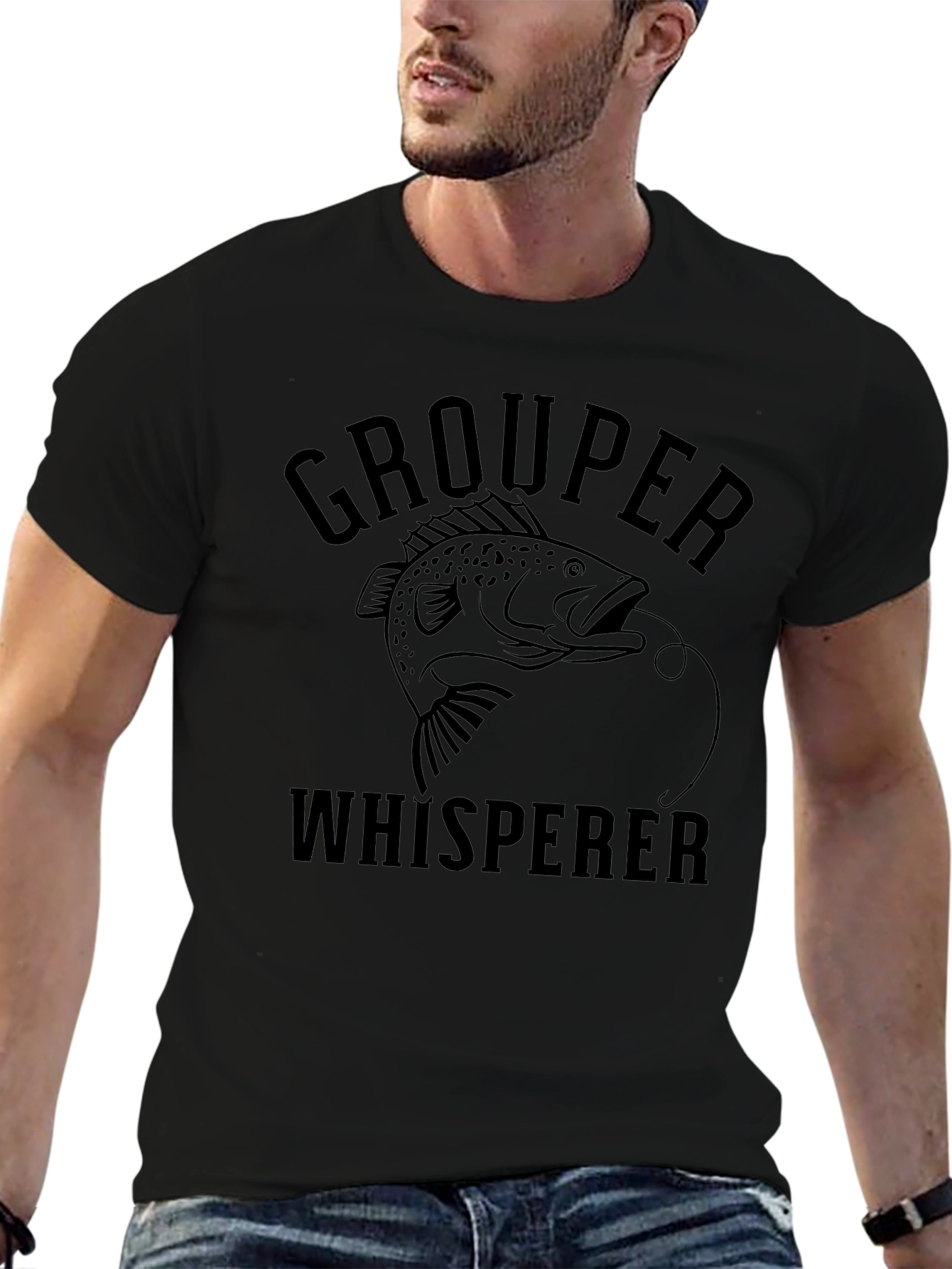 Grouper Whisperer Graphic T-Shirt - Fishing Enthusiast Tee