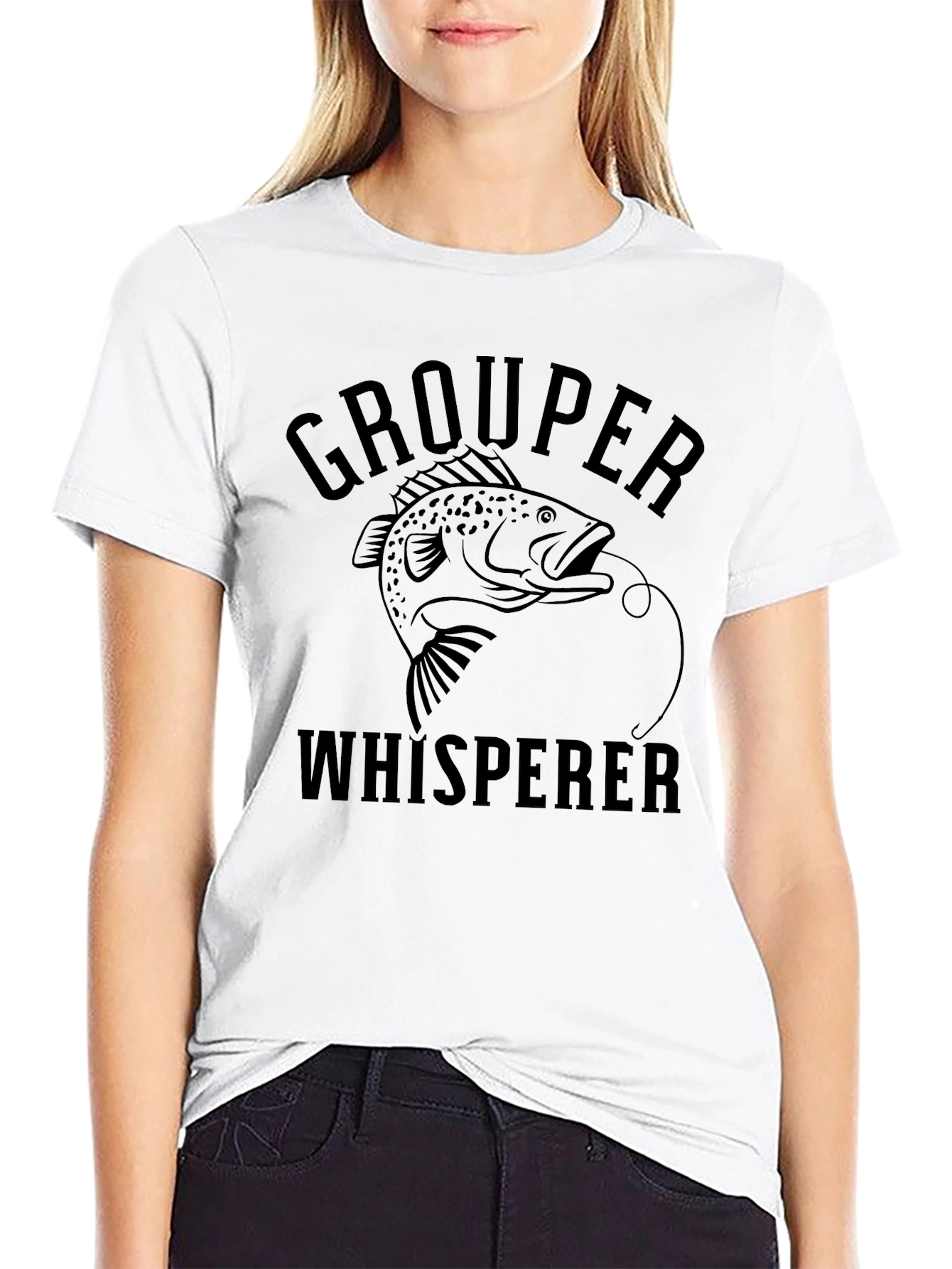 Grouper Whisperer Graphic T-Shirt - Fishing Enthusiast Tee