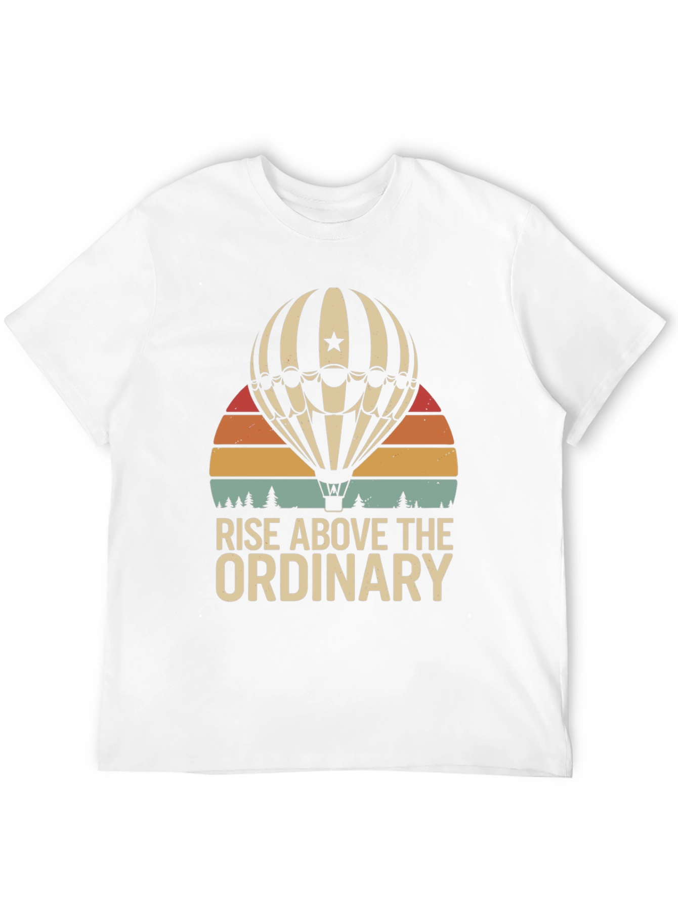 Rise Above Hot Air Balloon Graphic Tee