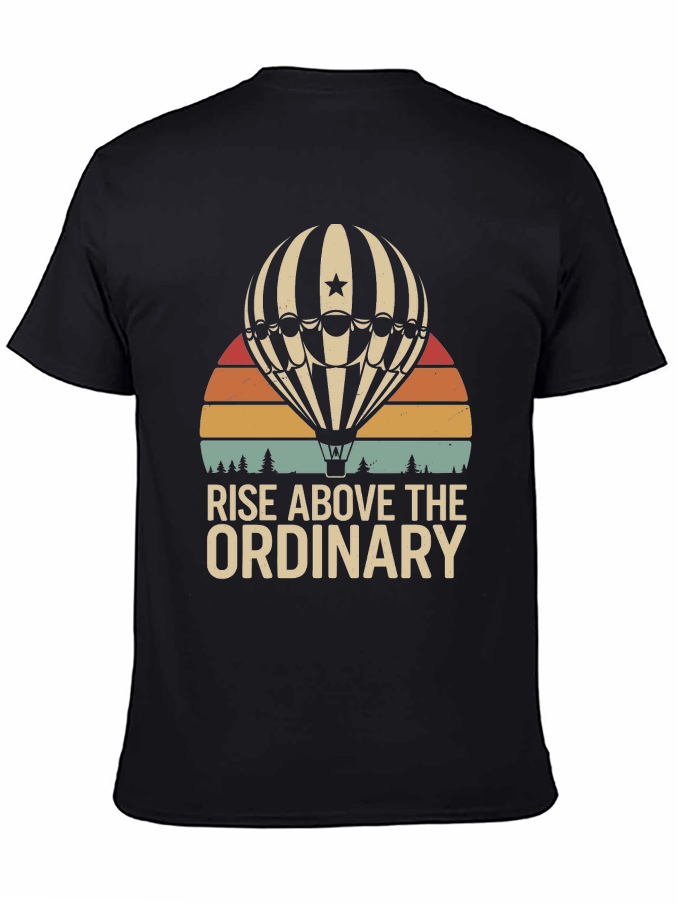 Rise Above Hot Air Balloon Graphic Tee