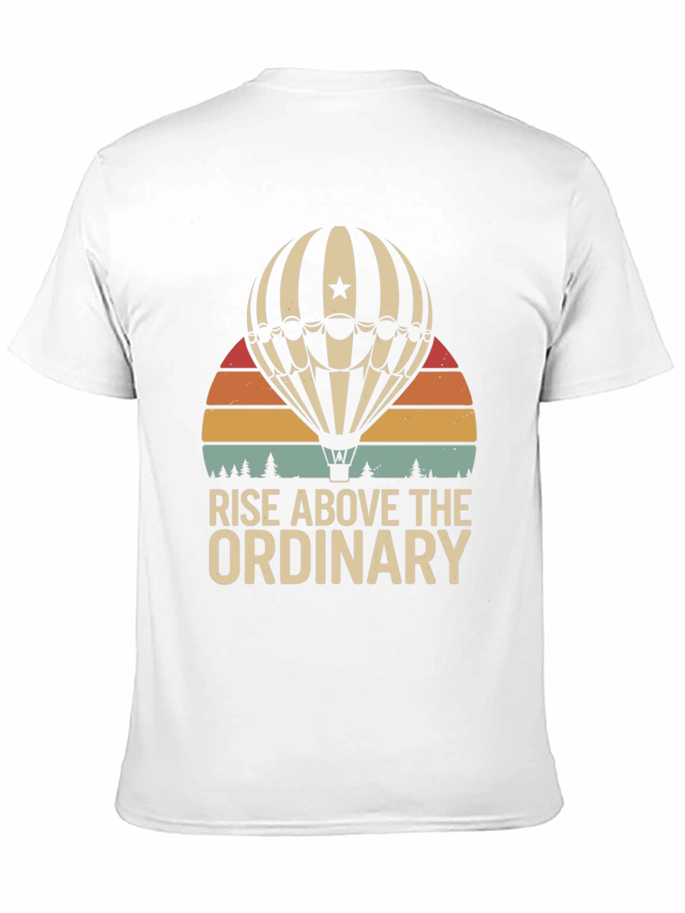 Rise Above Hot Air Balloon Graphic Tee