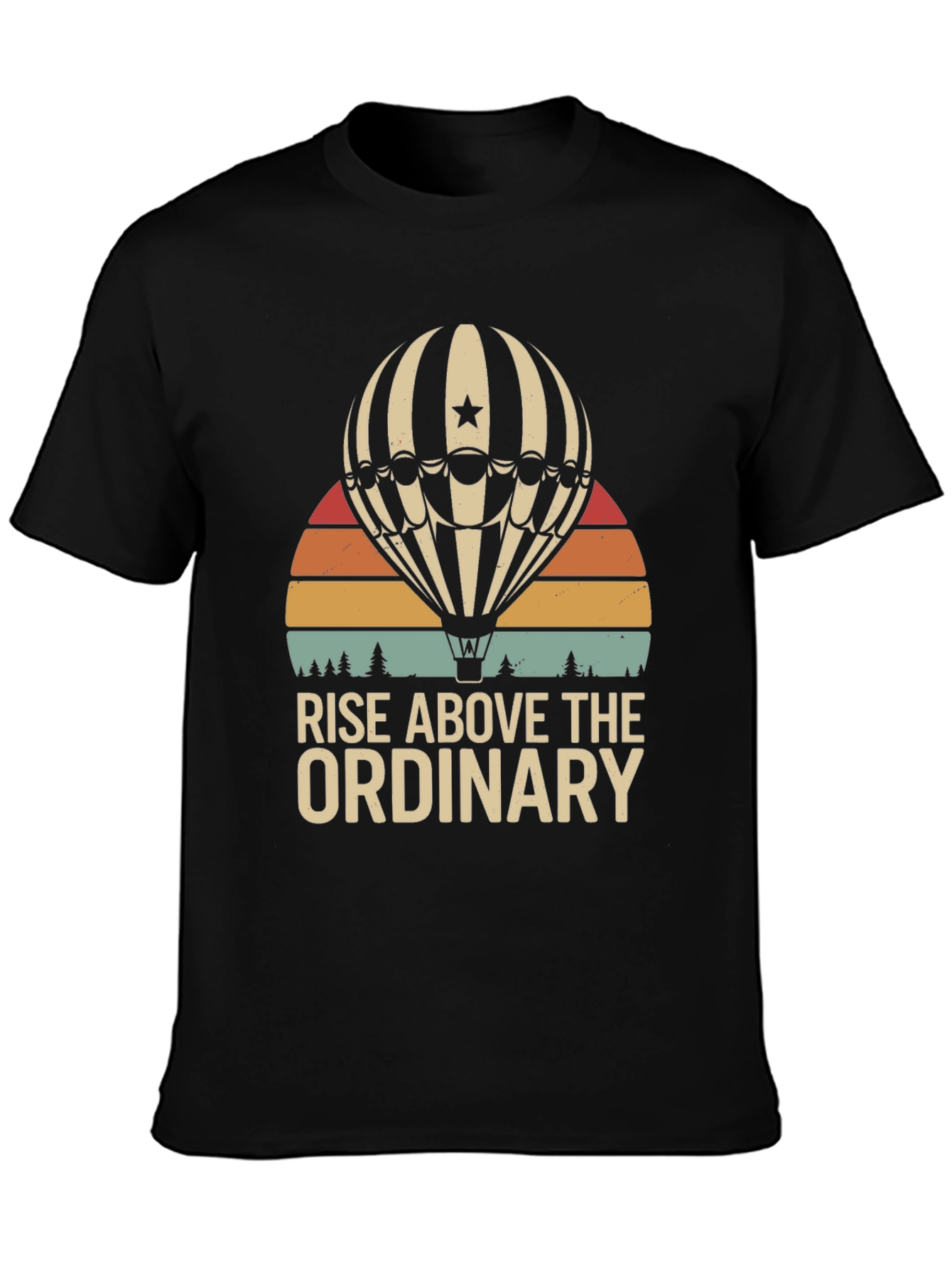 Rise Above Hot Air Balloon Graphic Tee
