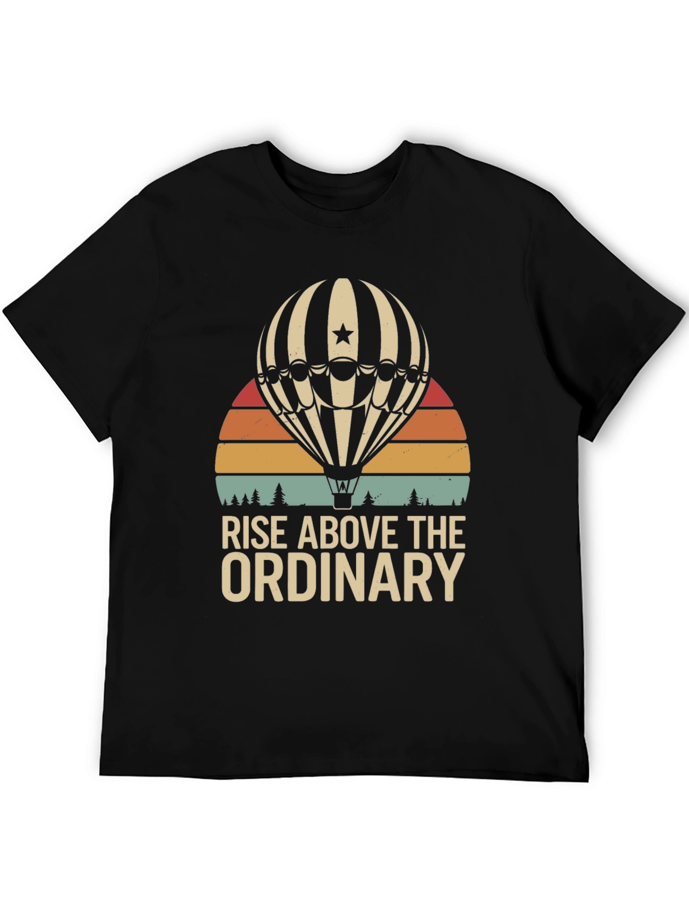 Rise Above Hot Air Balloon Graphic Tee