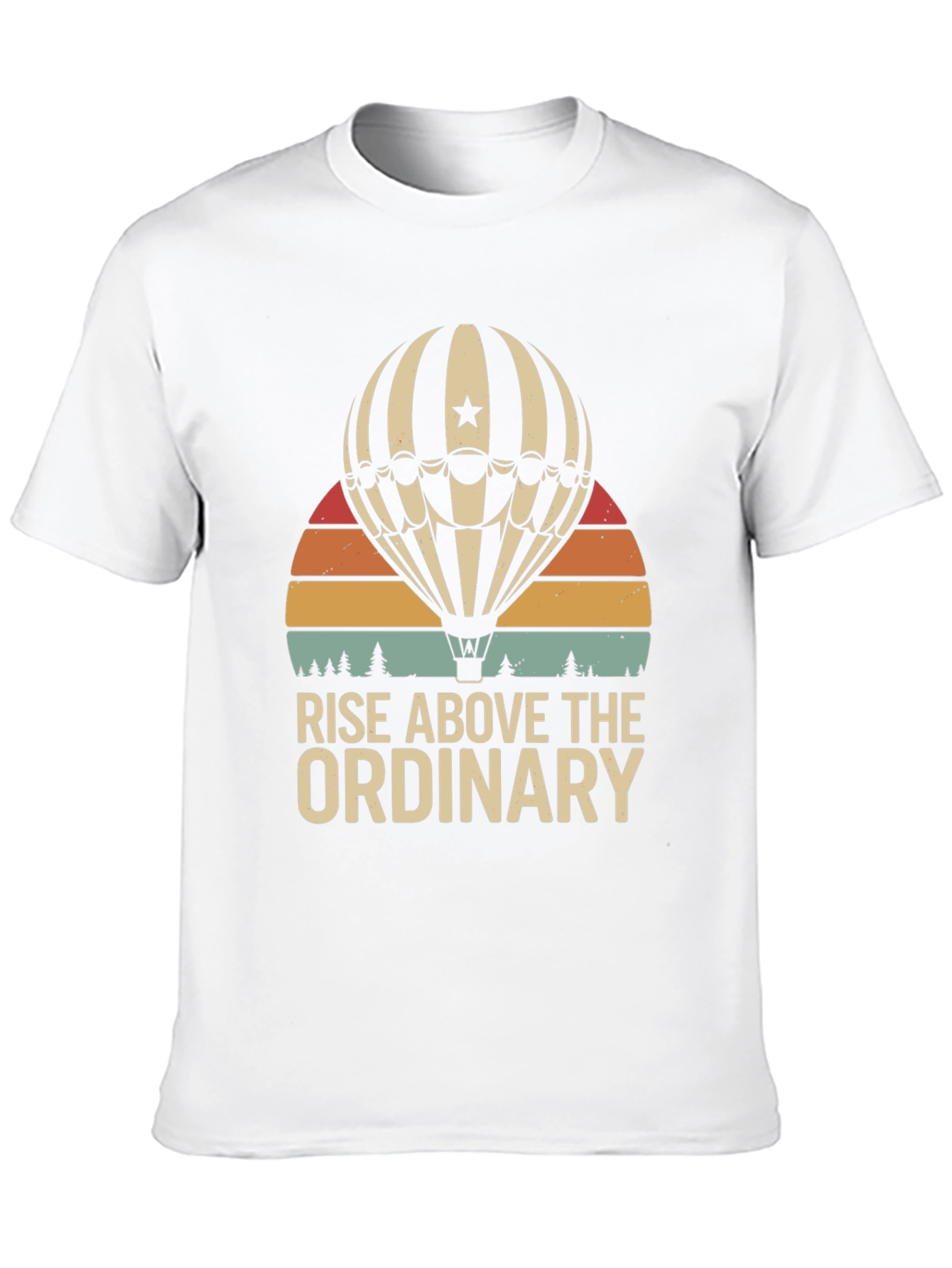Rise Above Hot Air Balloon Graphic Tee