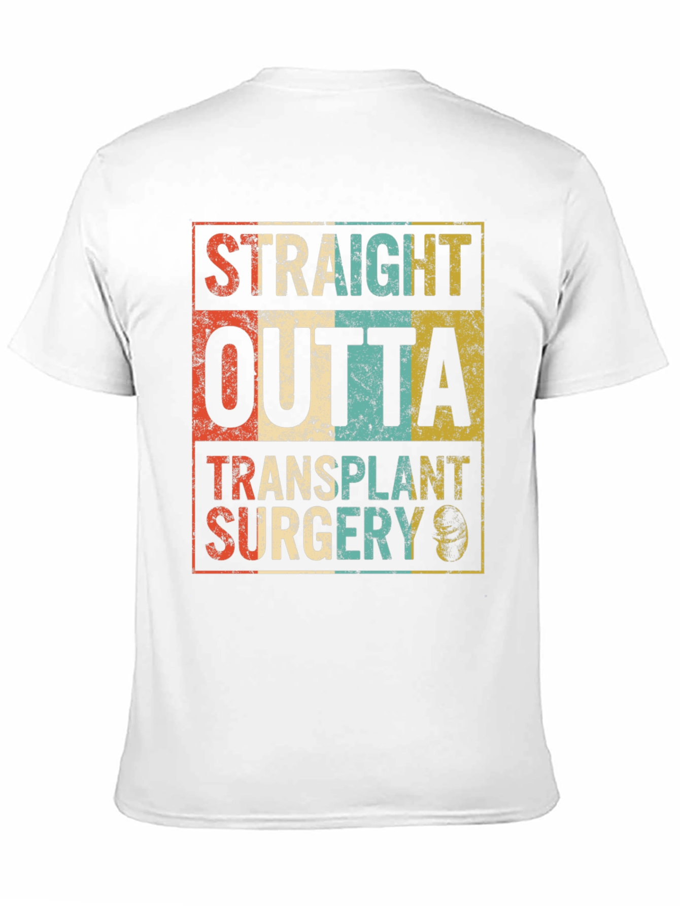 Straight Outta Transplant Surgery Black T-Shirt