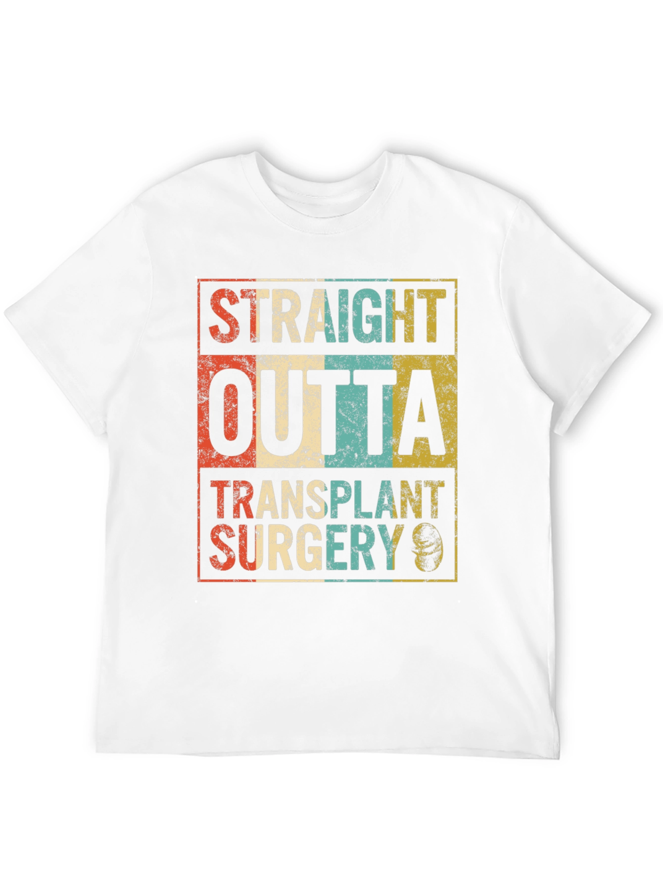 Straight Outta Transplant Surgery Black T-Shirt