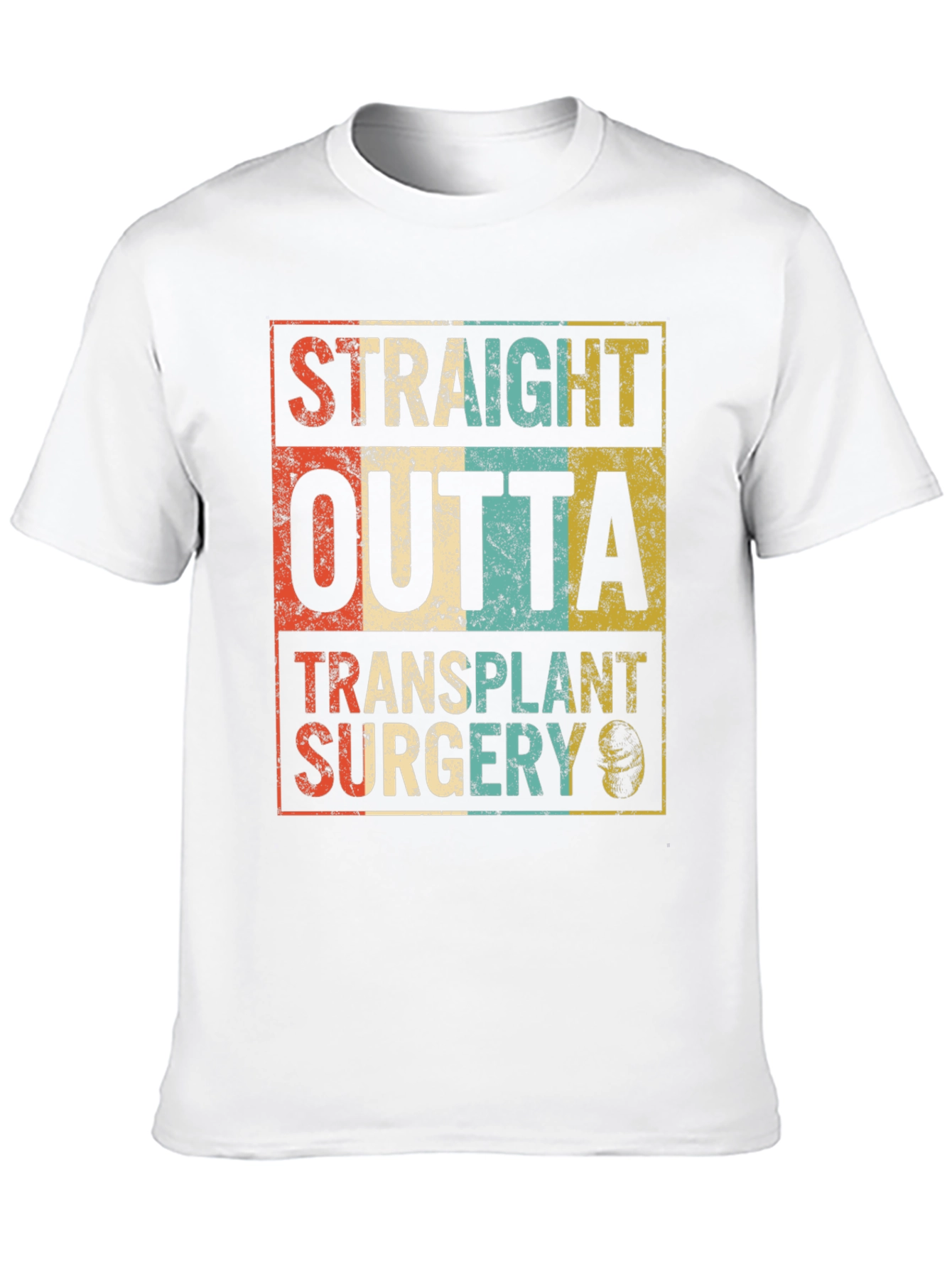 Straight Outta Transplant Surgery Black T-Shirt