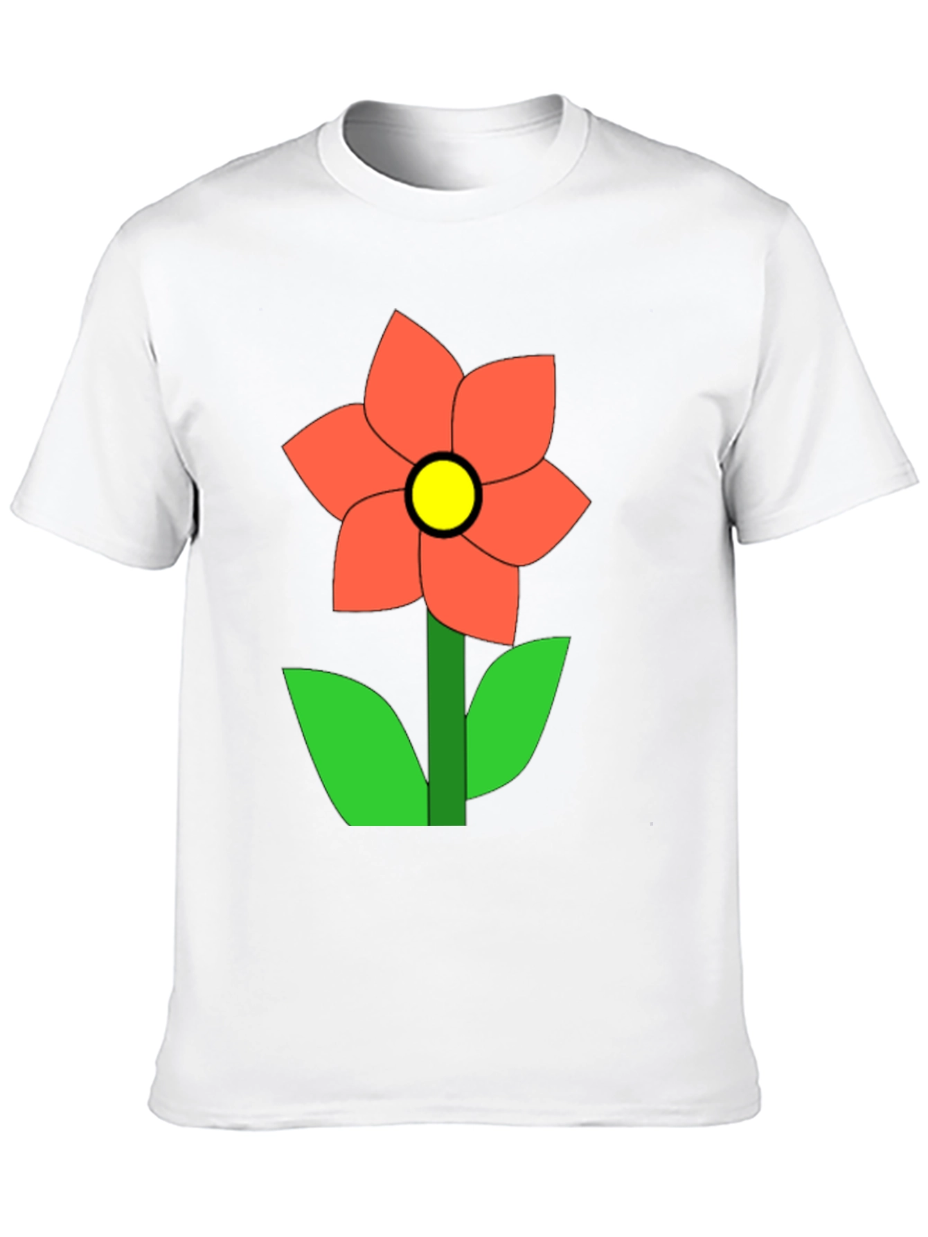 Flower Graphic Black T-Shirt Casual Wear
