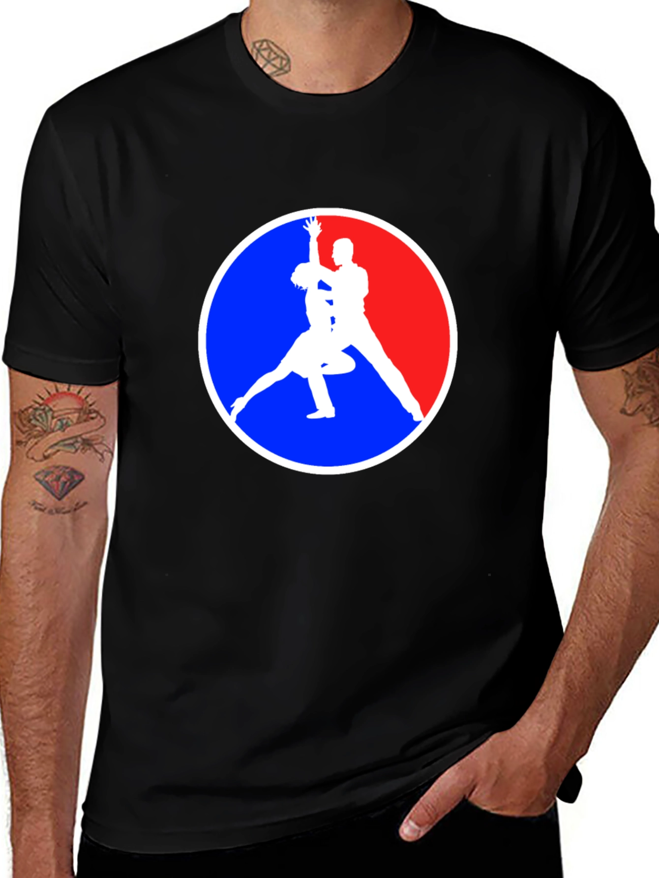 Dancing Silhouette Graphic Tee - Black