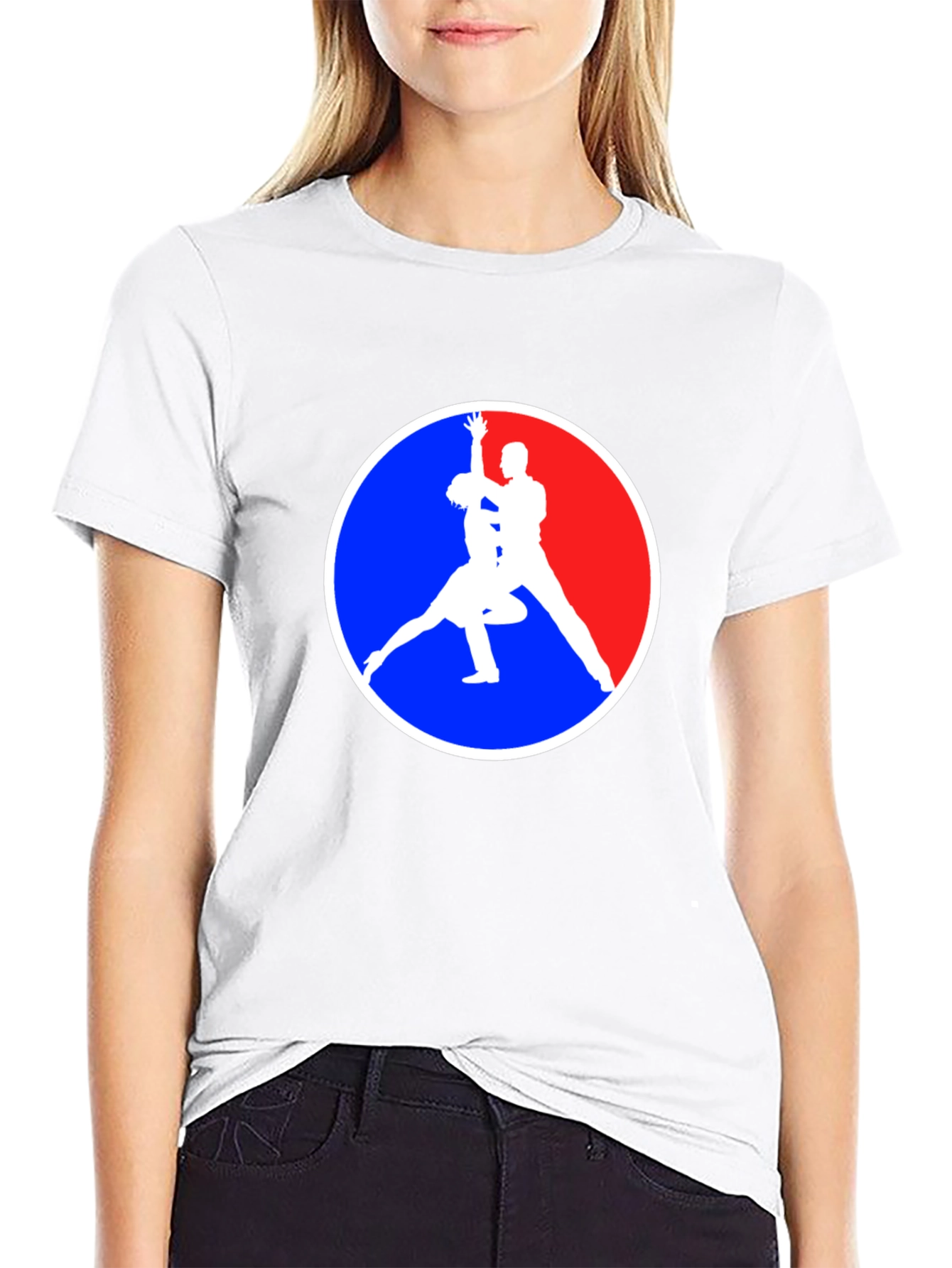 Dancing Silhouette Graphic Tee - Black