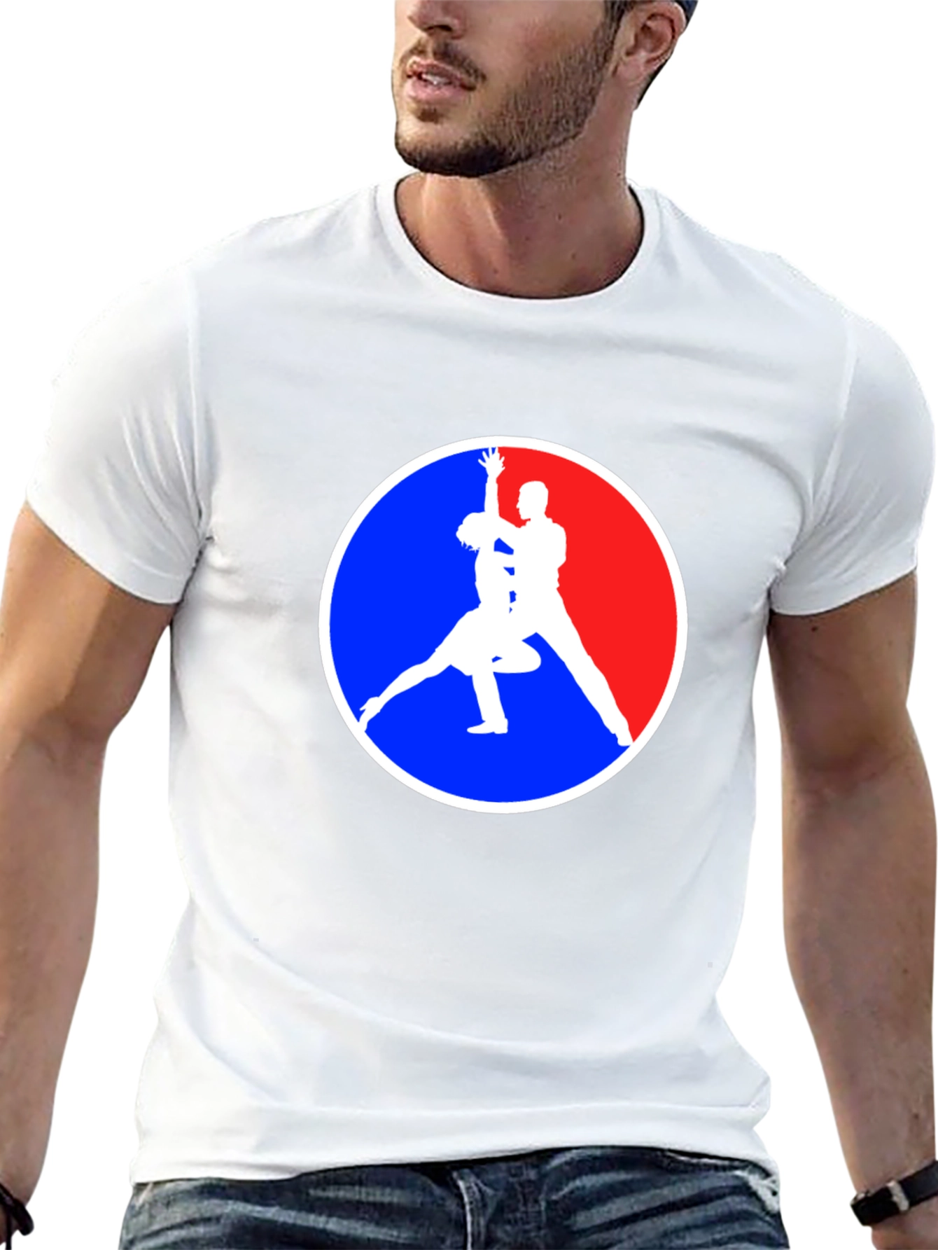 Dancing Silhouette Graphic Tee - Black