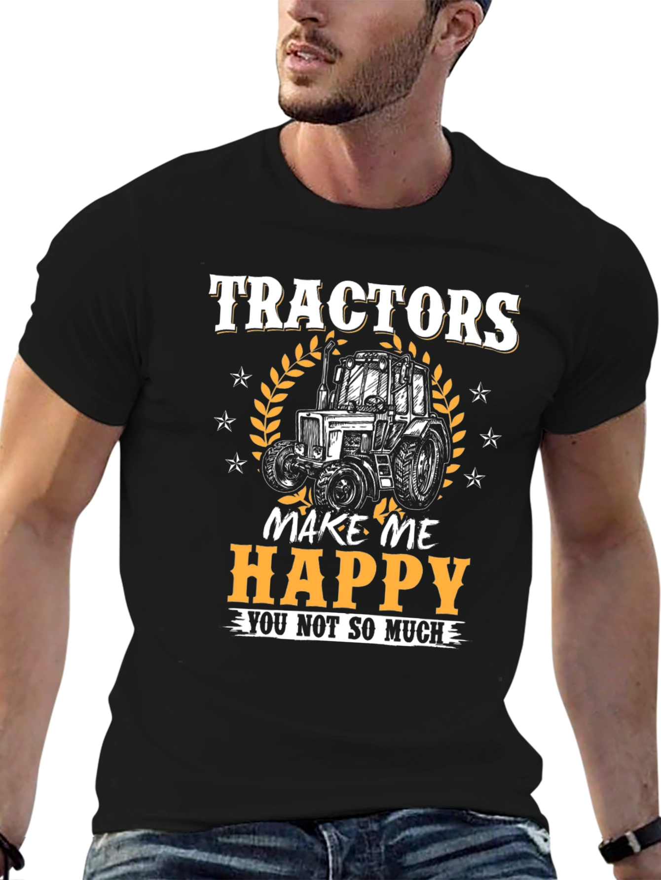 Tractors Make Me Happy Graphic Tee