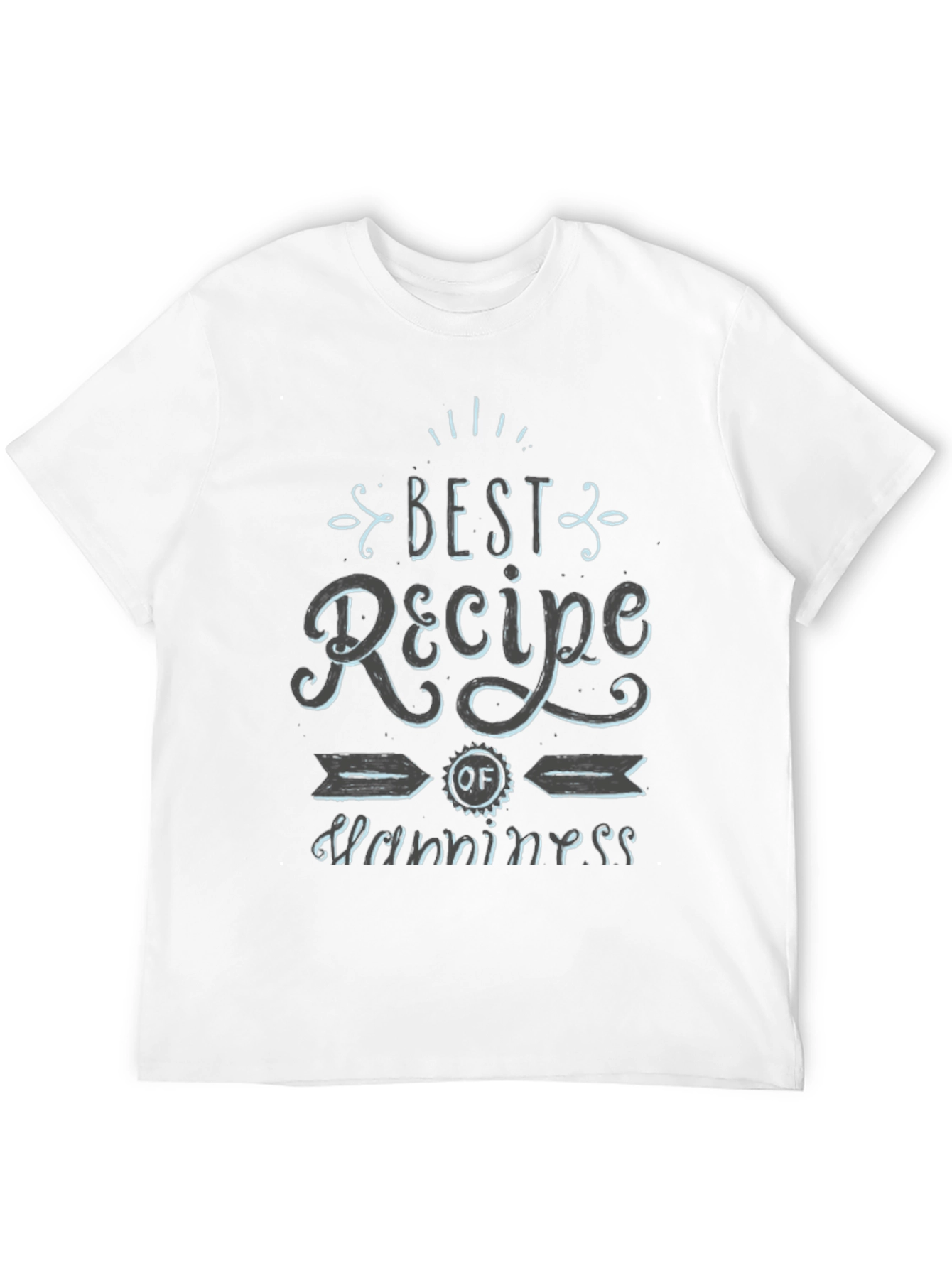 Best Recipe for Happiness Graphic Tee - Black