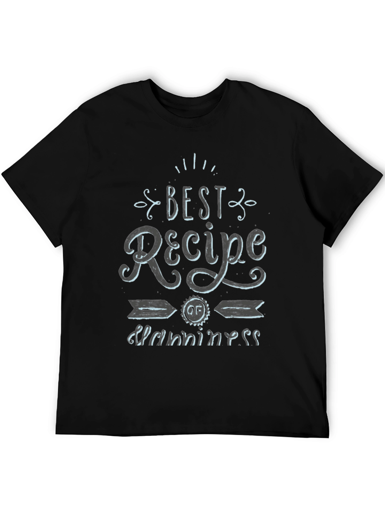 Best Recipe for Happiness Graphic Tee - Black