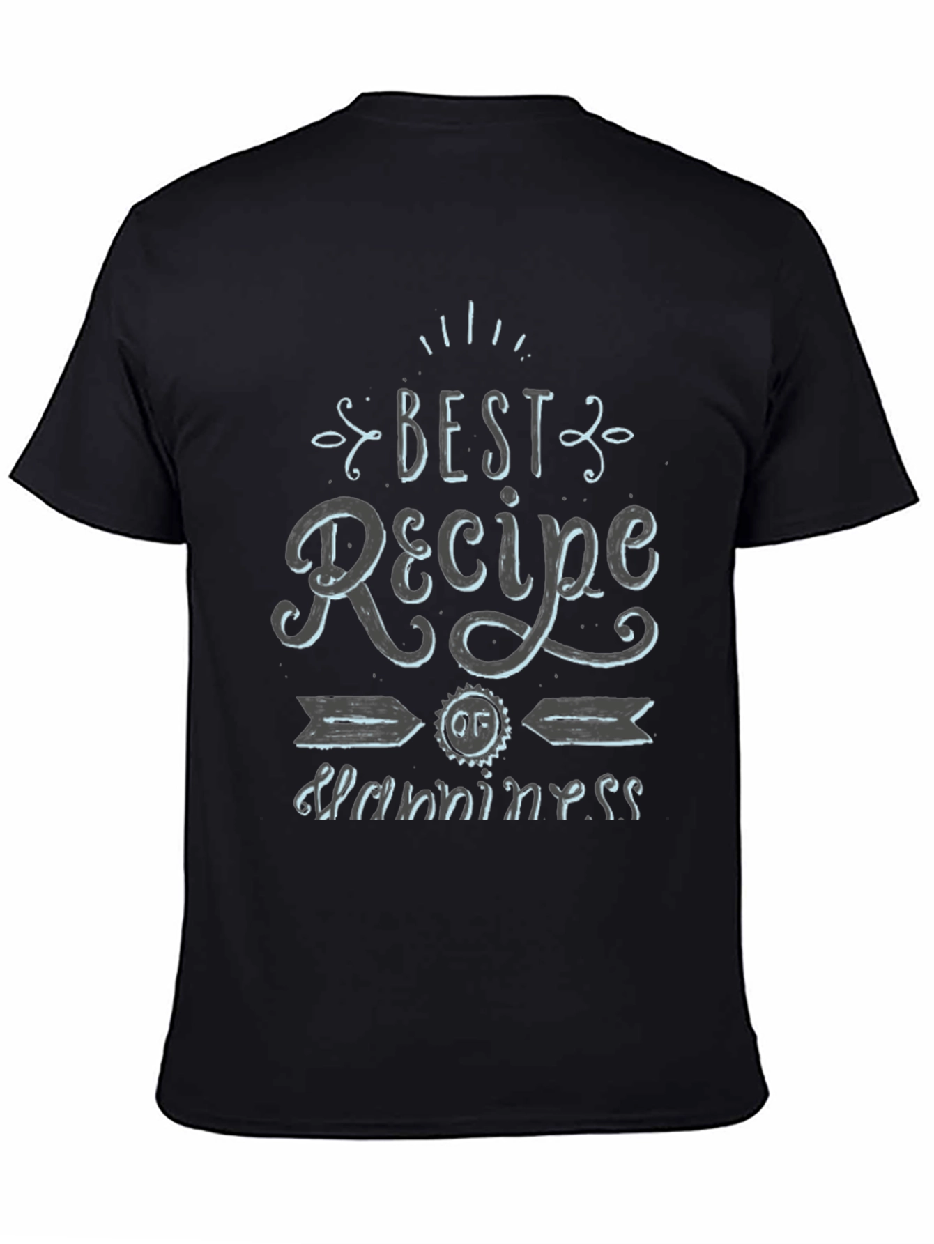 Best Recipe for Happiness Graphic Tee - Black