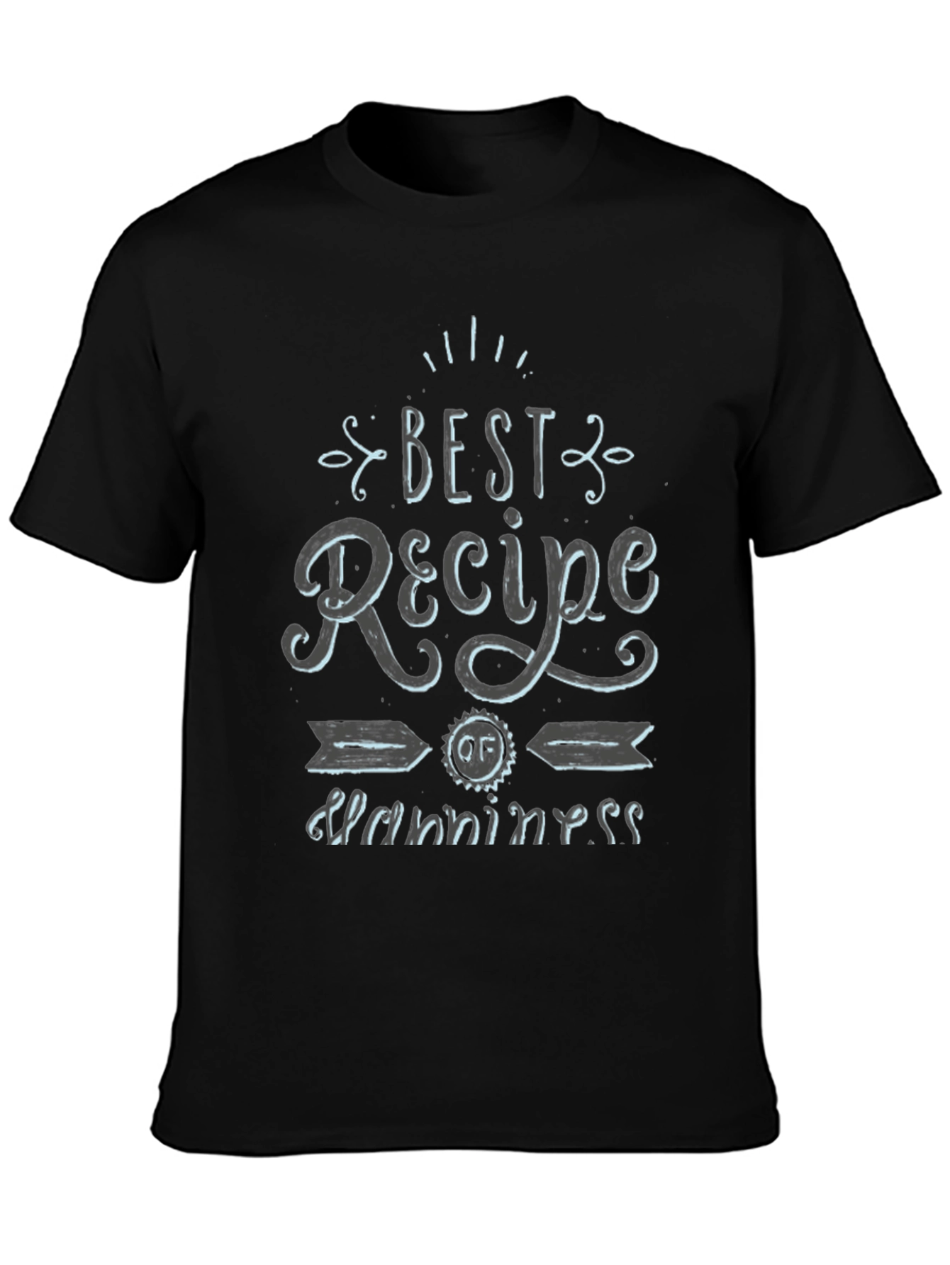 Best Recipe for Happiness Graphic Tee - Black