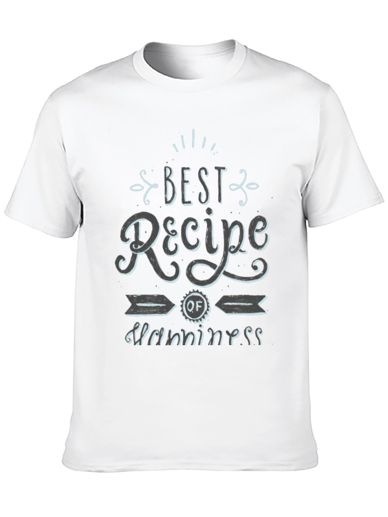 Best Recipe for Happiness Graphic Tee - Black