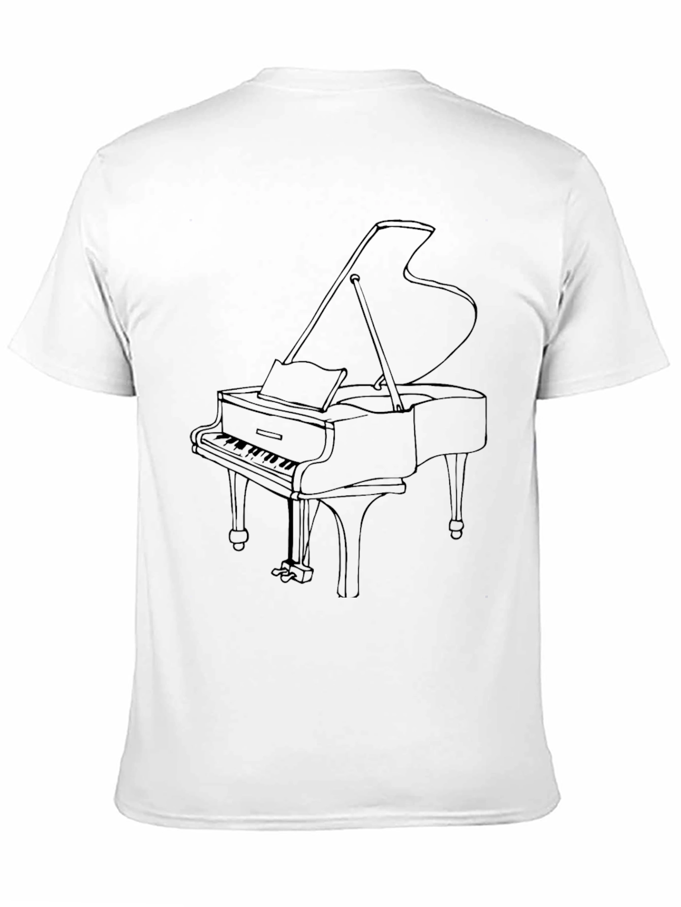 Piano T-Shirt - Black Graphic Tee