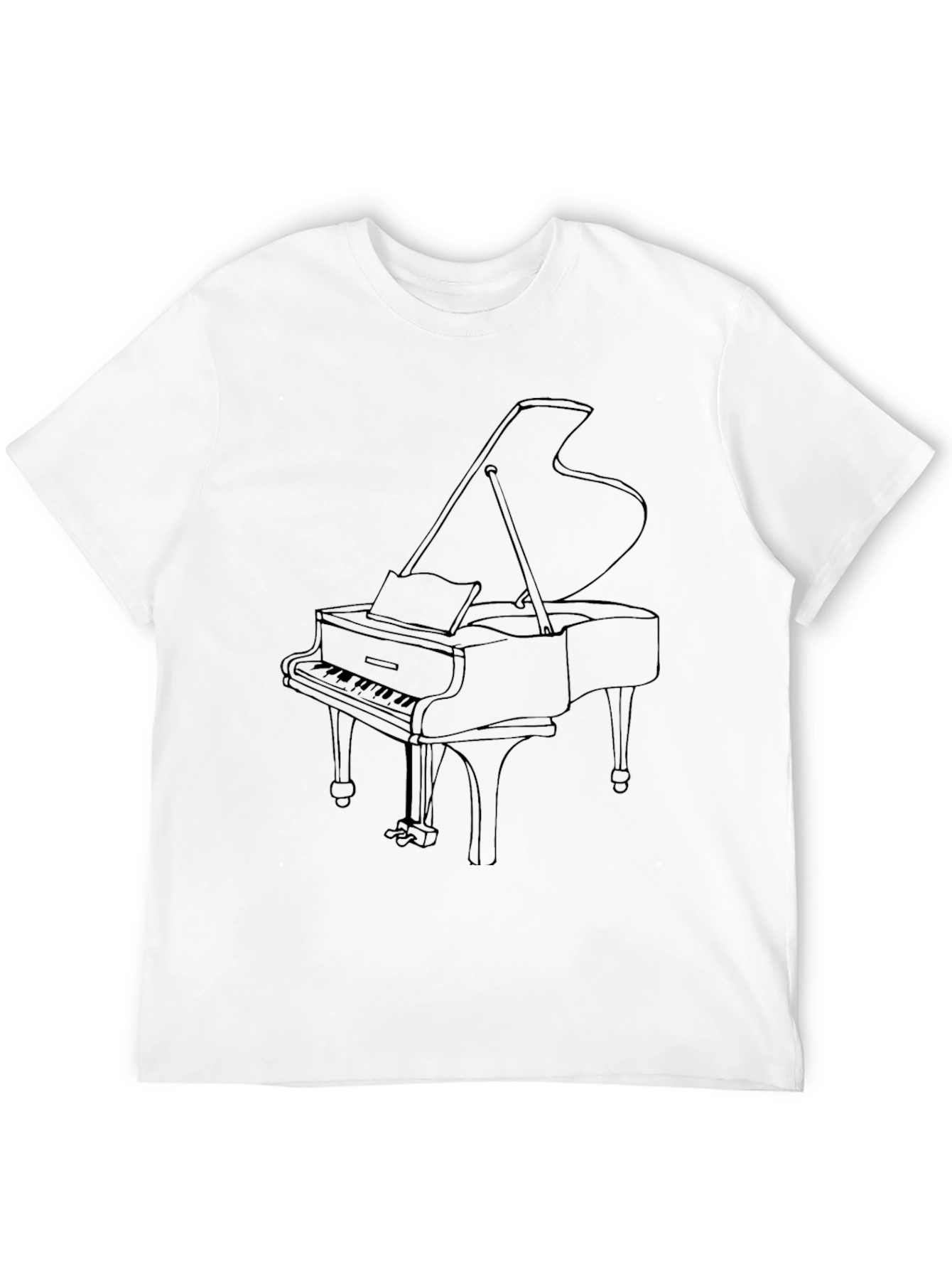 Piano T-Shirt - Black Graphic Tee