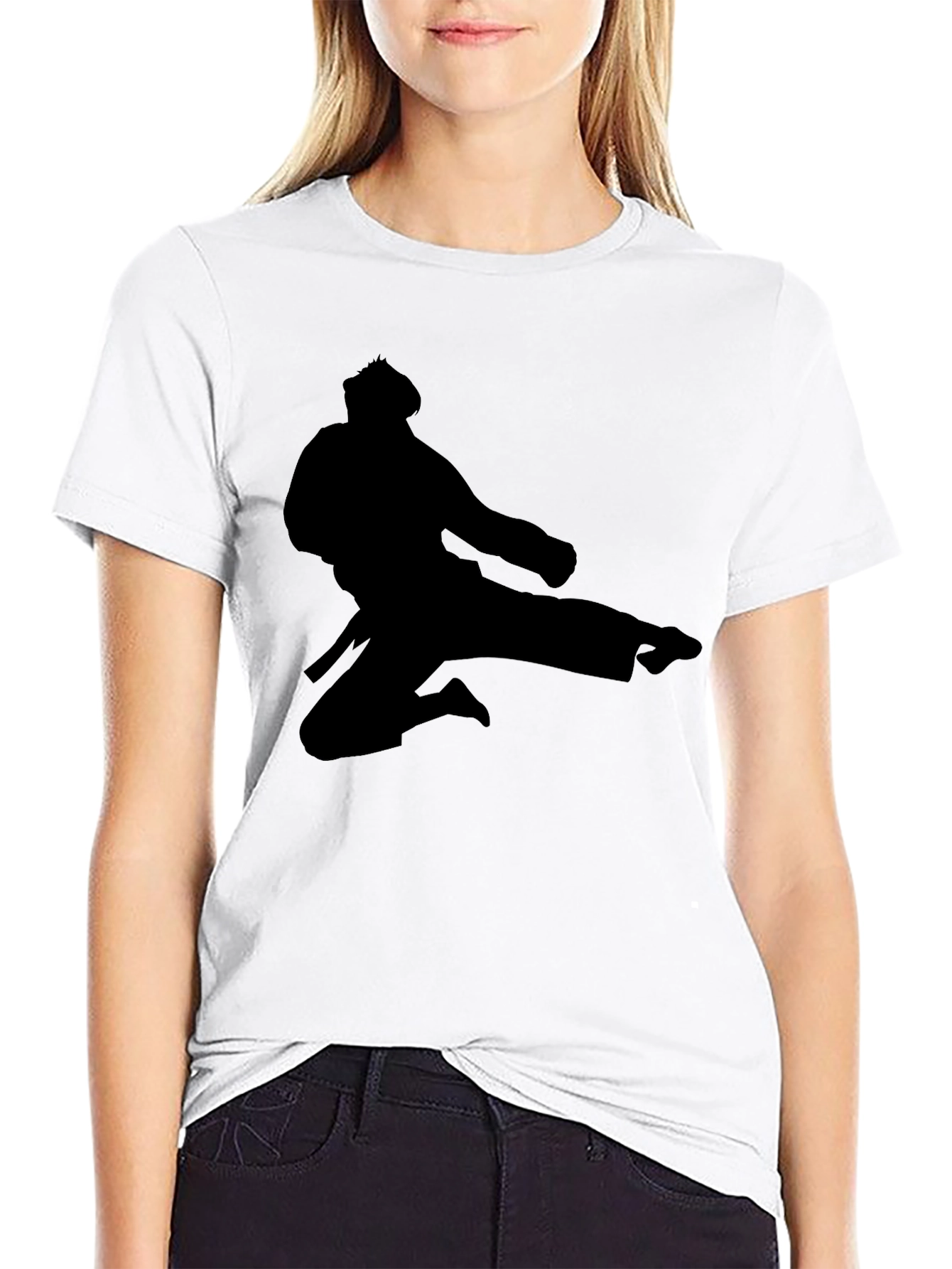 Martial Arts Silhouette Graphic T-Shirt