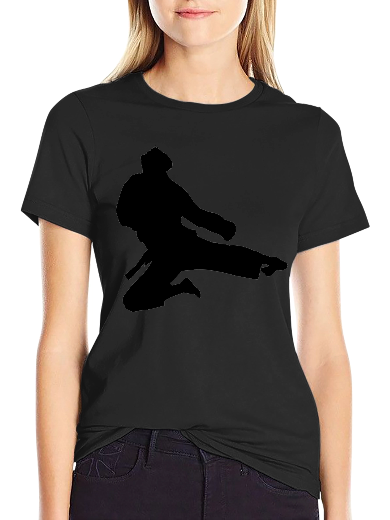 Martial Arts Silhouette Graphic T-Shirt