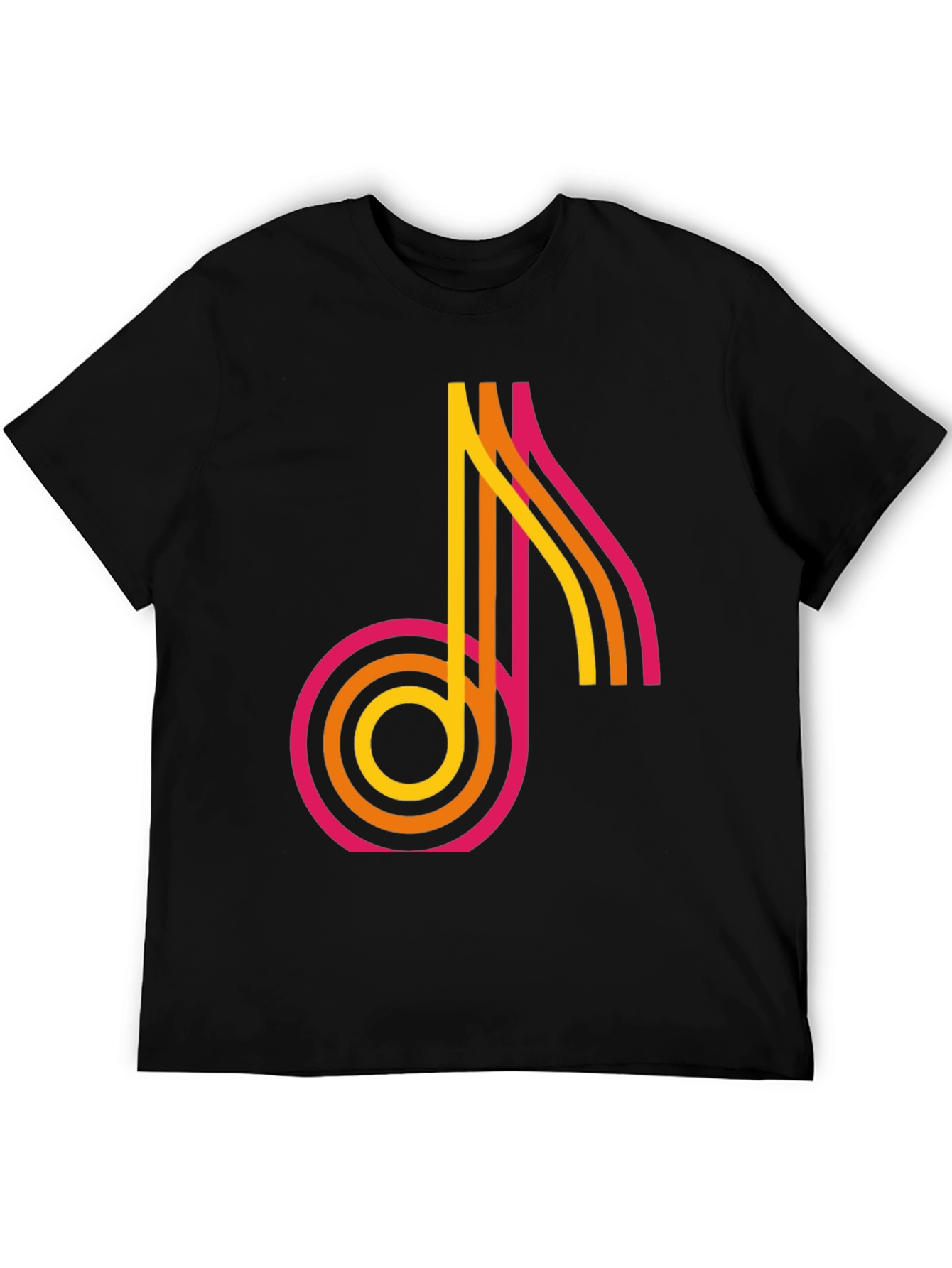 Retro Music Note Graphic Tee - Classic Style