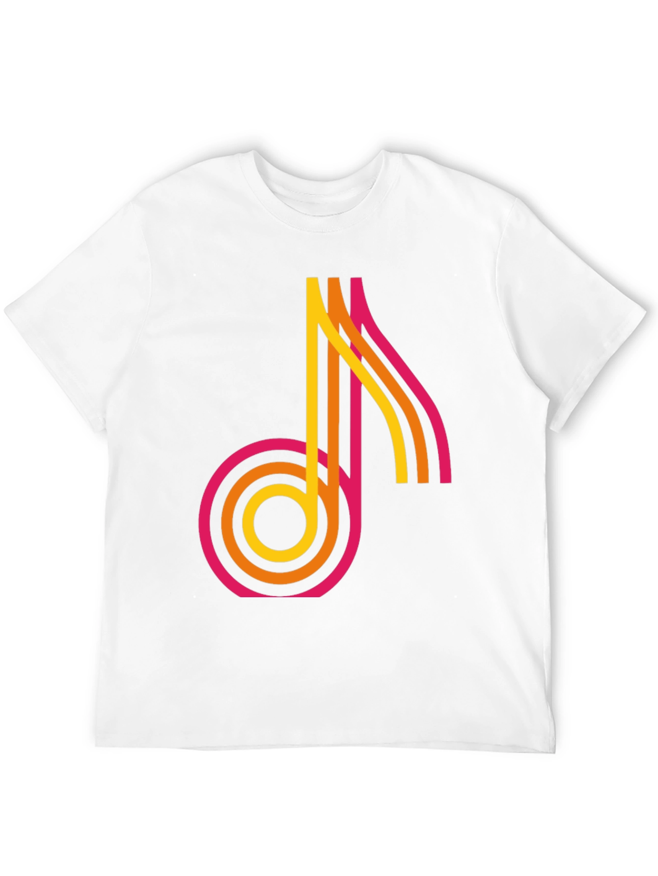 Retro Music Note Graphic Tee - Classic Style