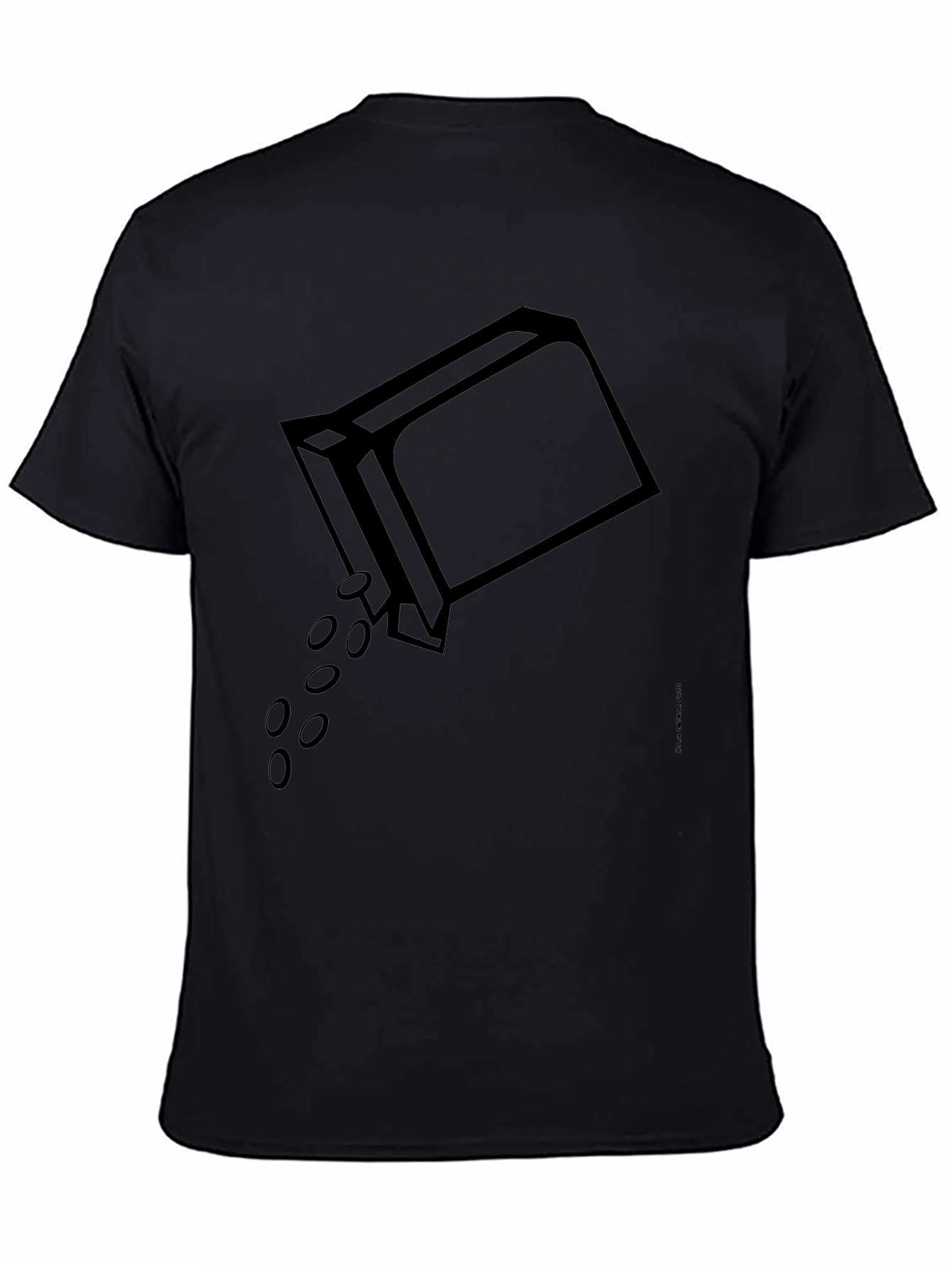 Black T-Shirt with Graphic Box Design