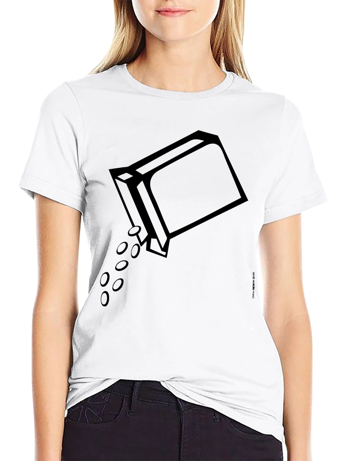 Black T-Shirt with Graphic Box Design