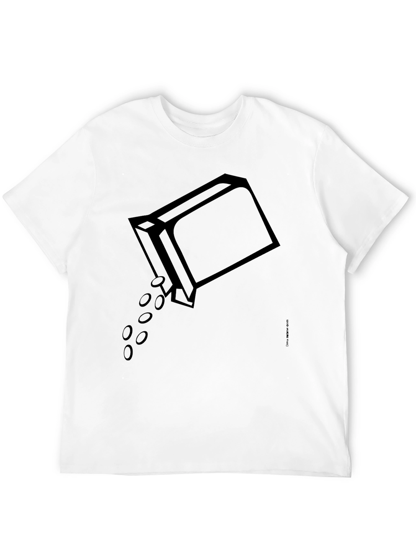 Black T-Shirt with Graphic Box Design