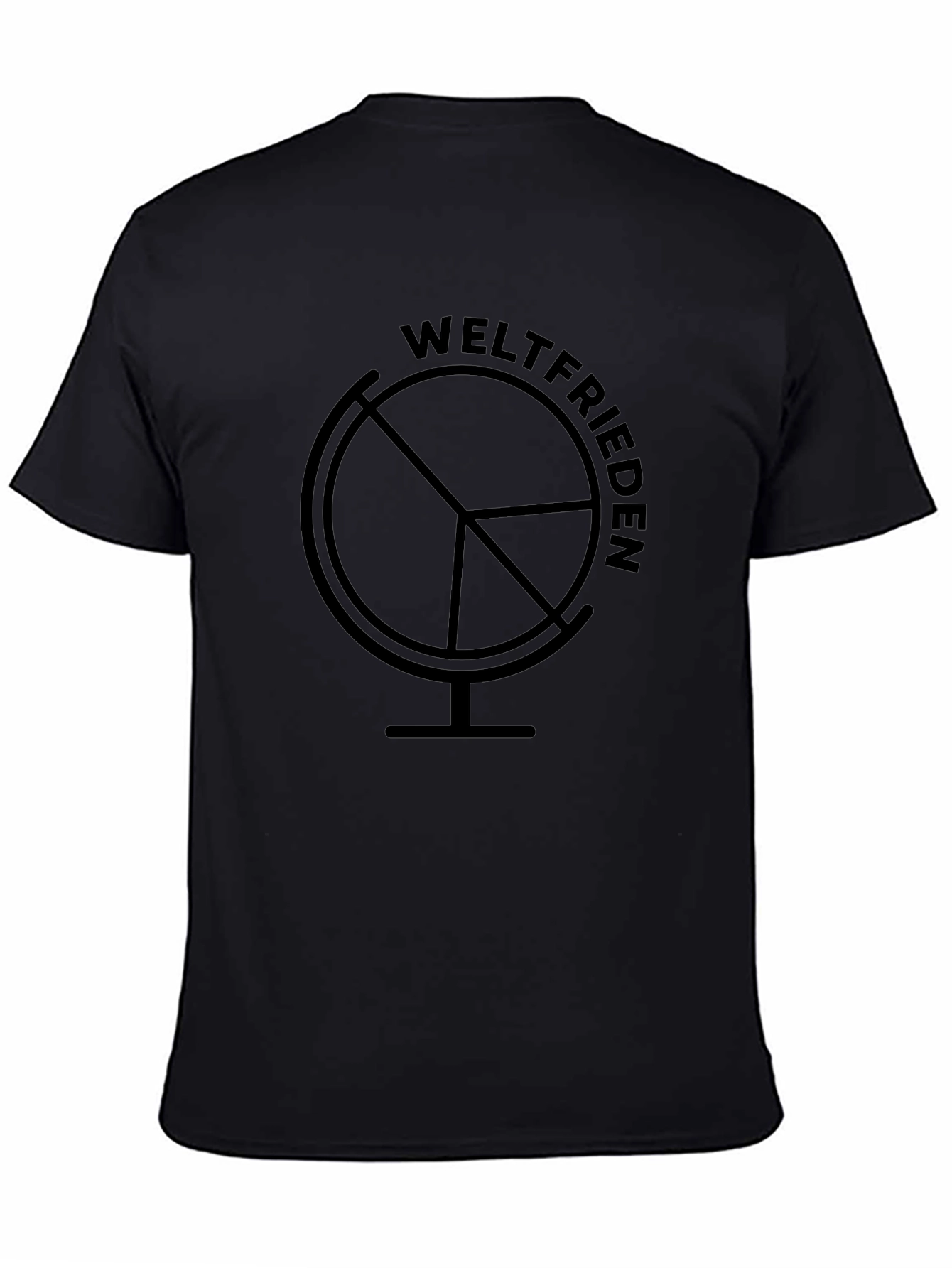 Weltfrieden Globe Black T-Shirt