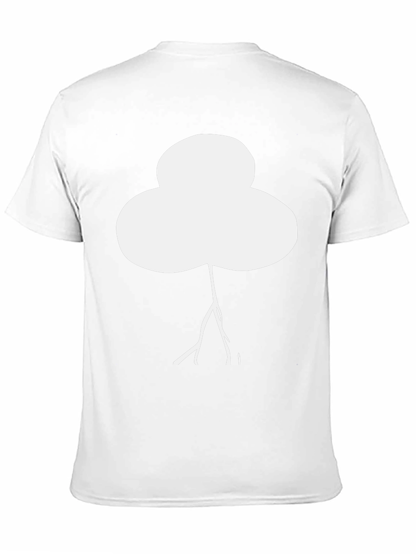 Abstract White Tree Graphic Black T-Shirt