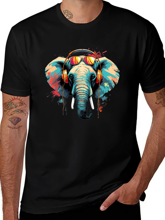 Cool Elephant Graphic Tee - Music Lover Edition